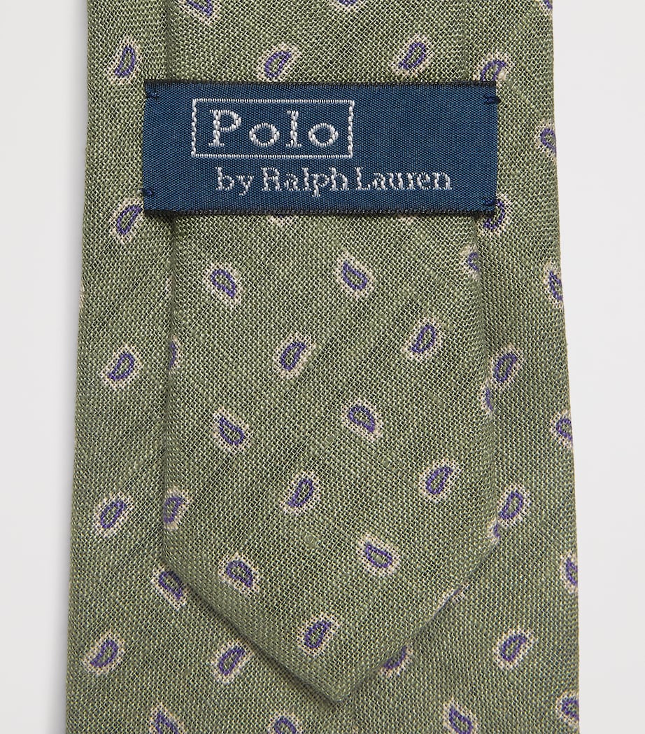 Polo Ralph Lauren Silk Paisley Print Tie Fatigue Image 4