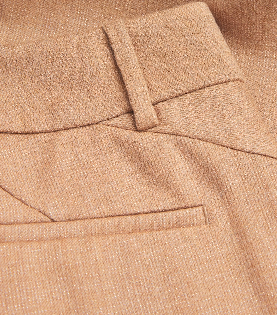 Wool-Blend Metallic Straight Trousers SABBIA Image 5