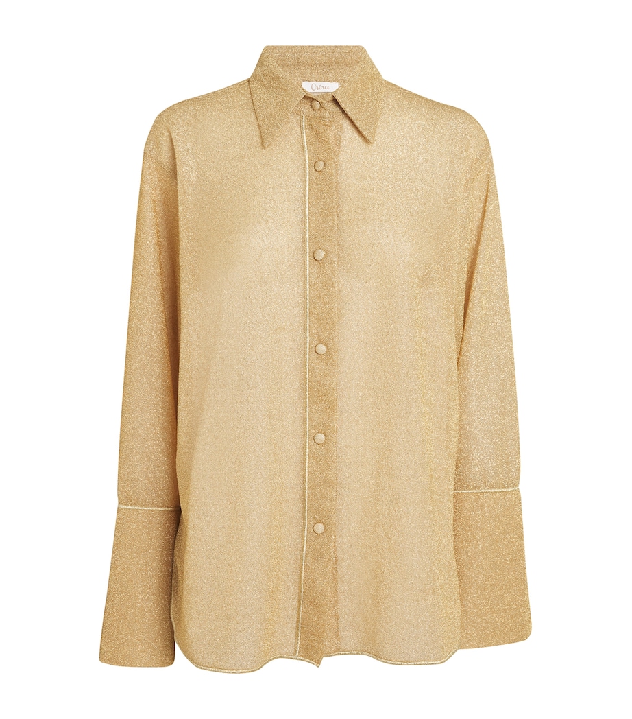 Oséree Womens Oversized Lumière Shirt Gold Image 1