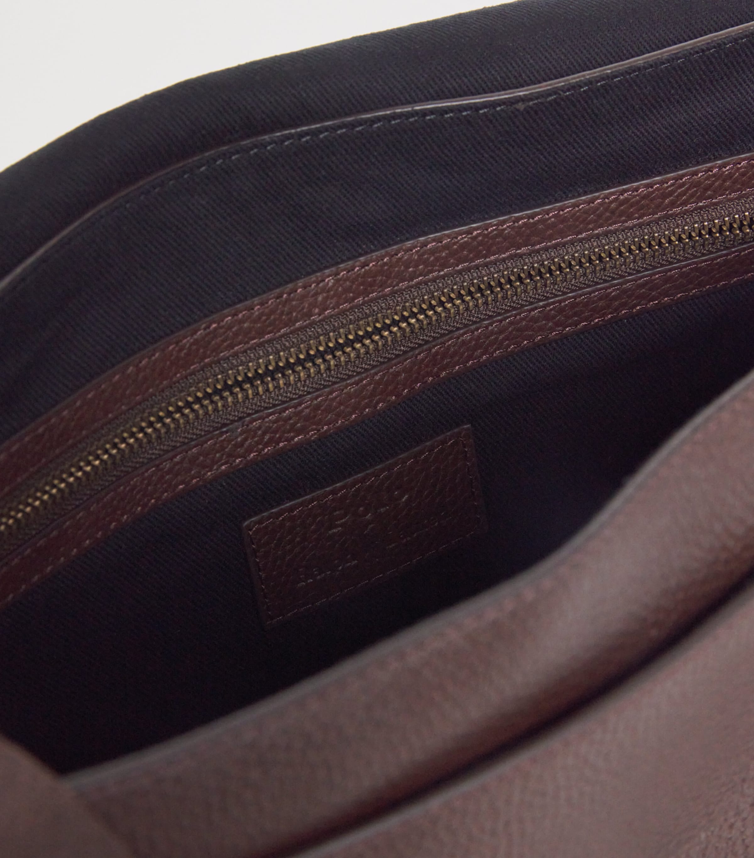 Polo Ralph Lauren Pebbled Leather Messenger Bag Dark Brown Image 5