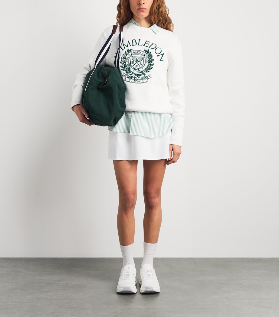 Polo Ralph Lauren Womens x Wimbledon Crew-Neck Sweater Ceramic White Image 2