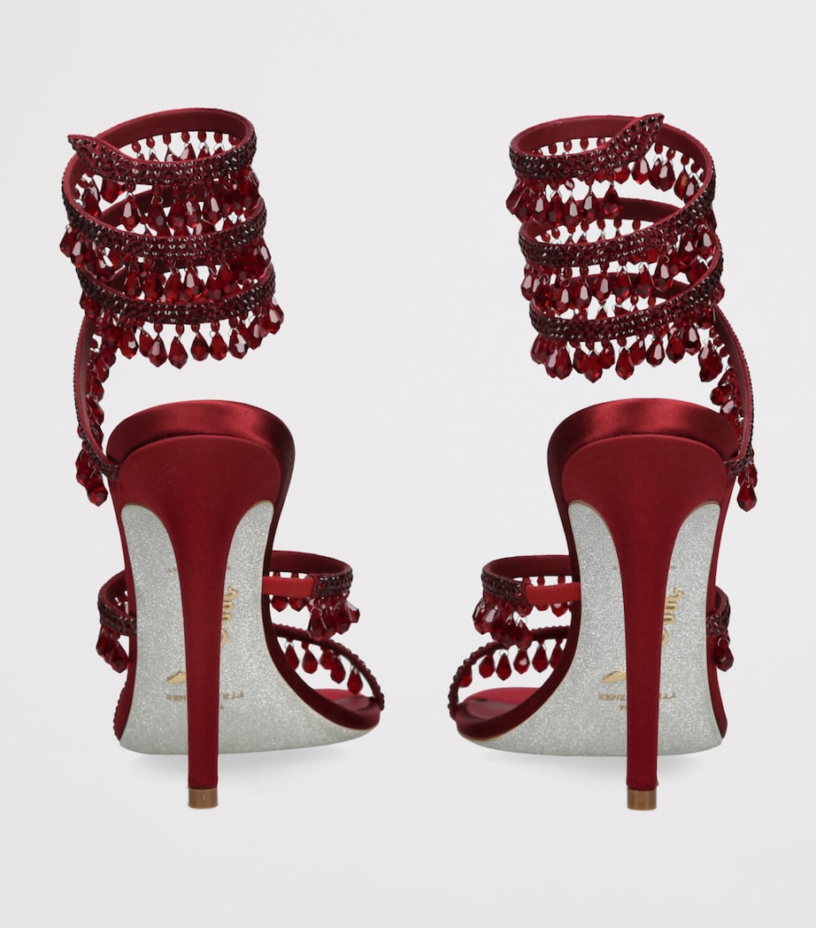 Satin Chandelier Heeled Sandals 105 WINE Image 2