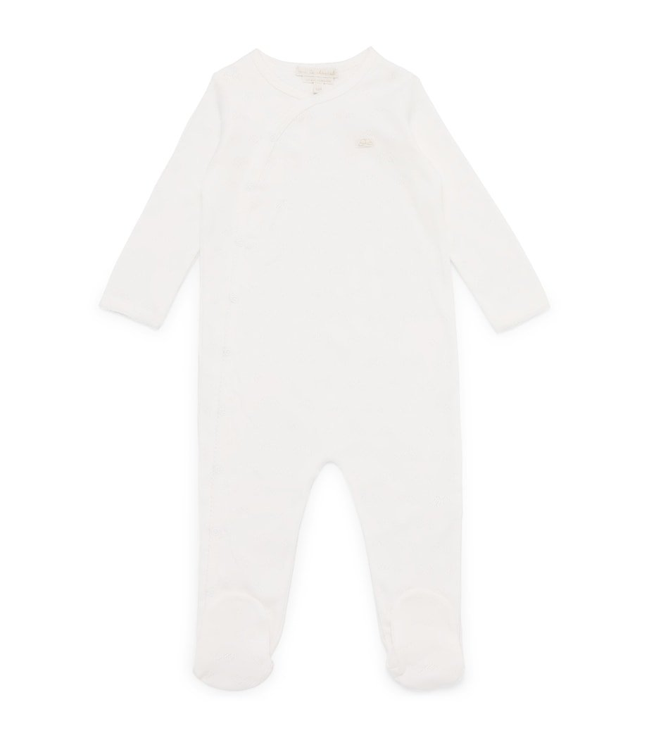 Pointelle-Knit Angel Wing All-In-One (3-12 Months) WHITE Image 1