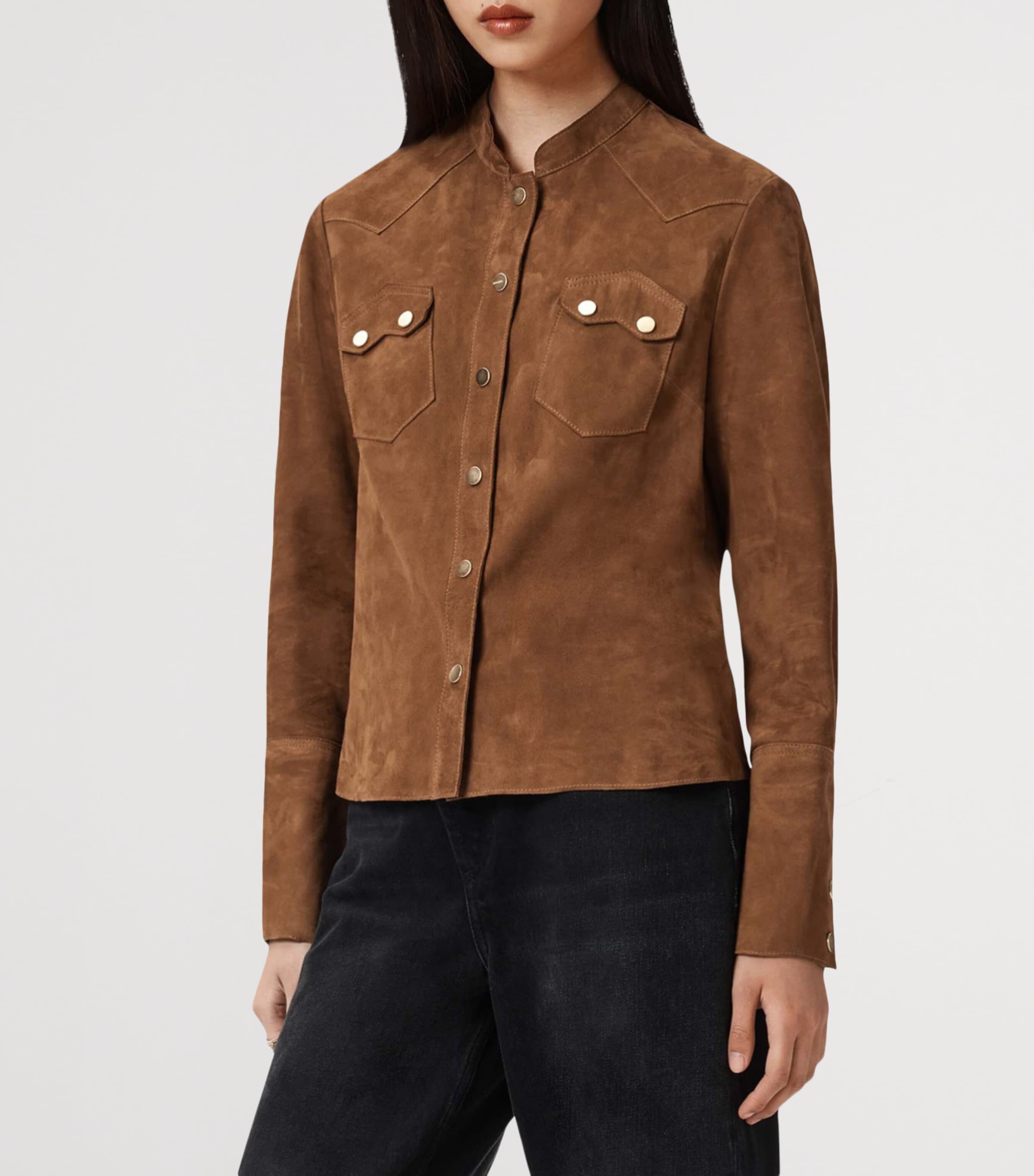 Suede Rock Shirt SUGAR BROWN Image 3