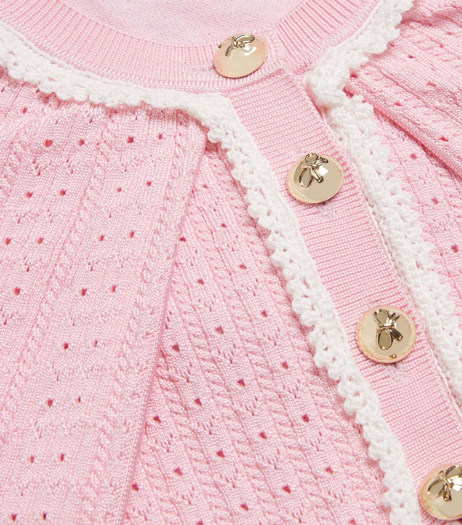 Knitted Cape Dress (3-12 Years) PINK Image 3