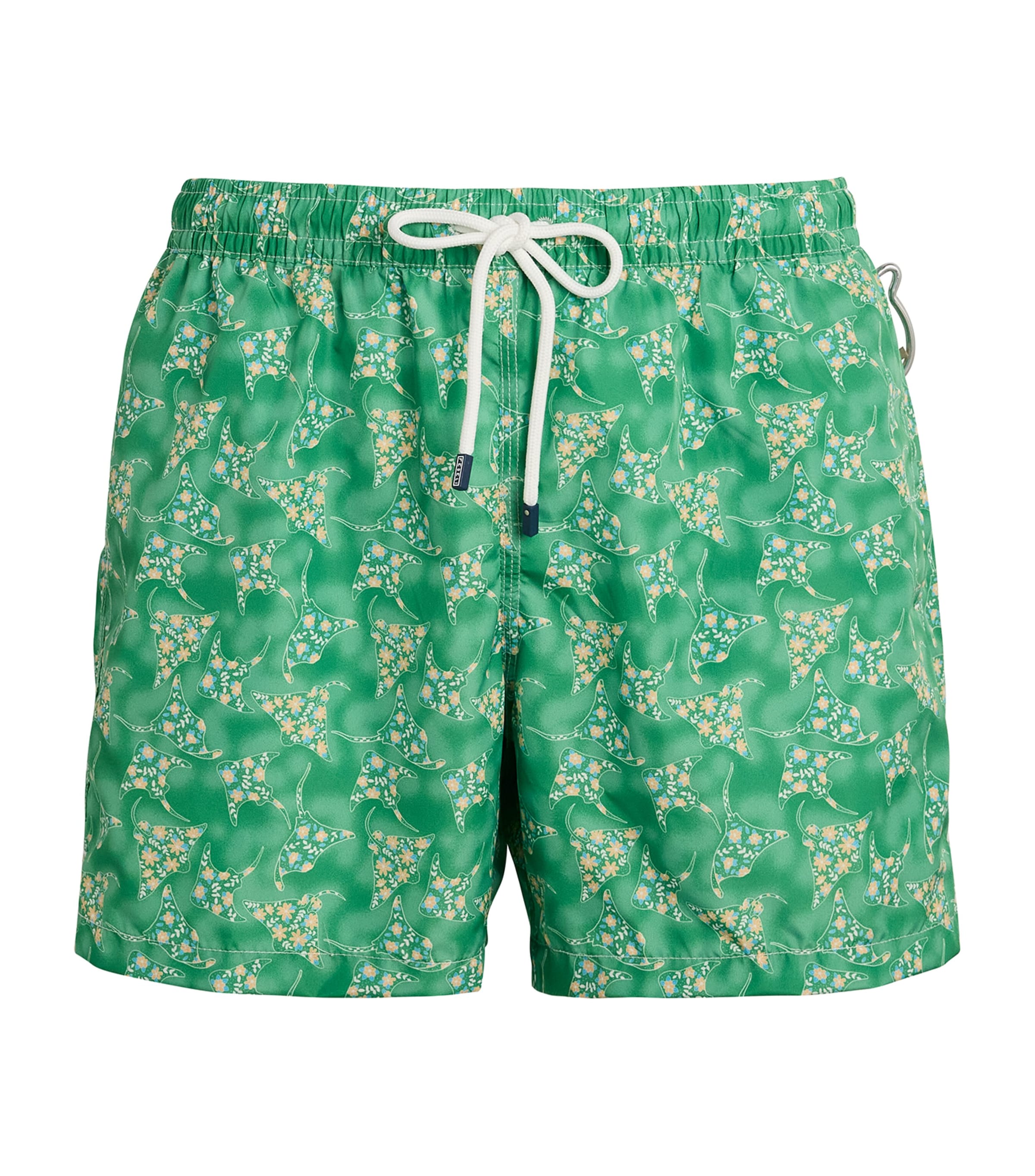 Fedeli Mens Printed Madeira Swim Shorts Green Image 1