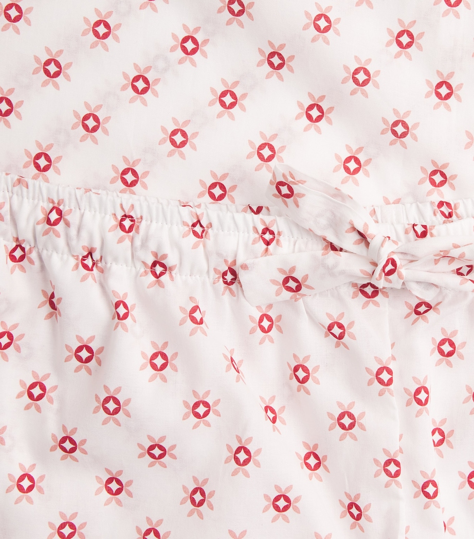 Derek Rose Womens Geometric Nelson Pyjama Bottoms White Image 6