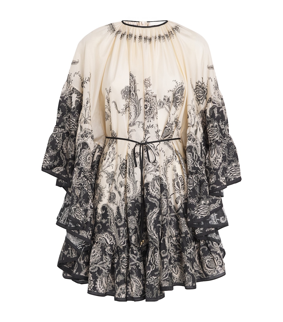 Silk Floral Rhiannon Mini Dress CRMBLKFLO CR/BLK/FLR Image 1