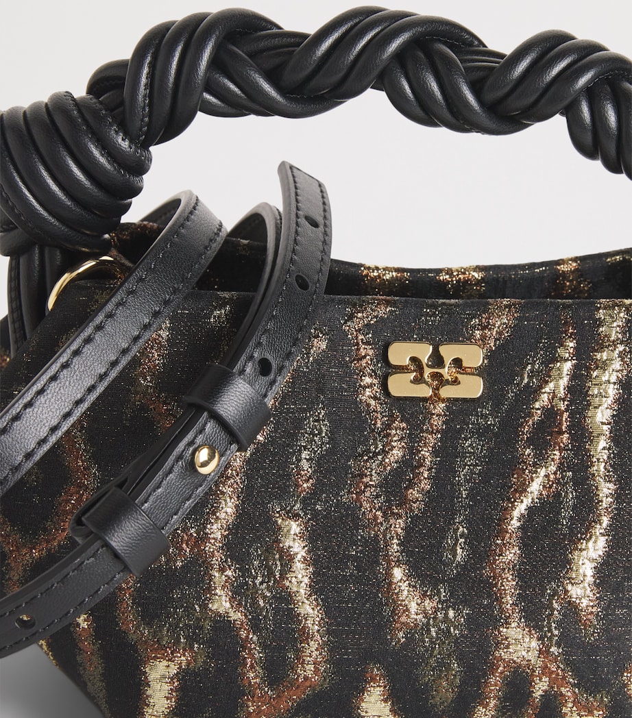 Mini Metallic Jacquard Bou Top-Handle Bag 01X ANTIQUE BRONZE Image 4