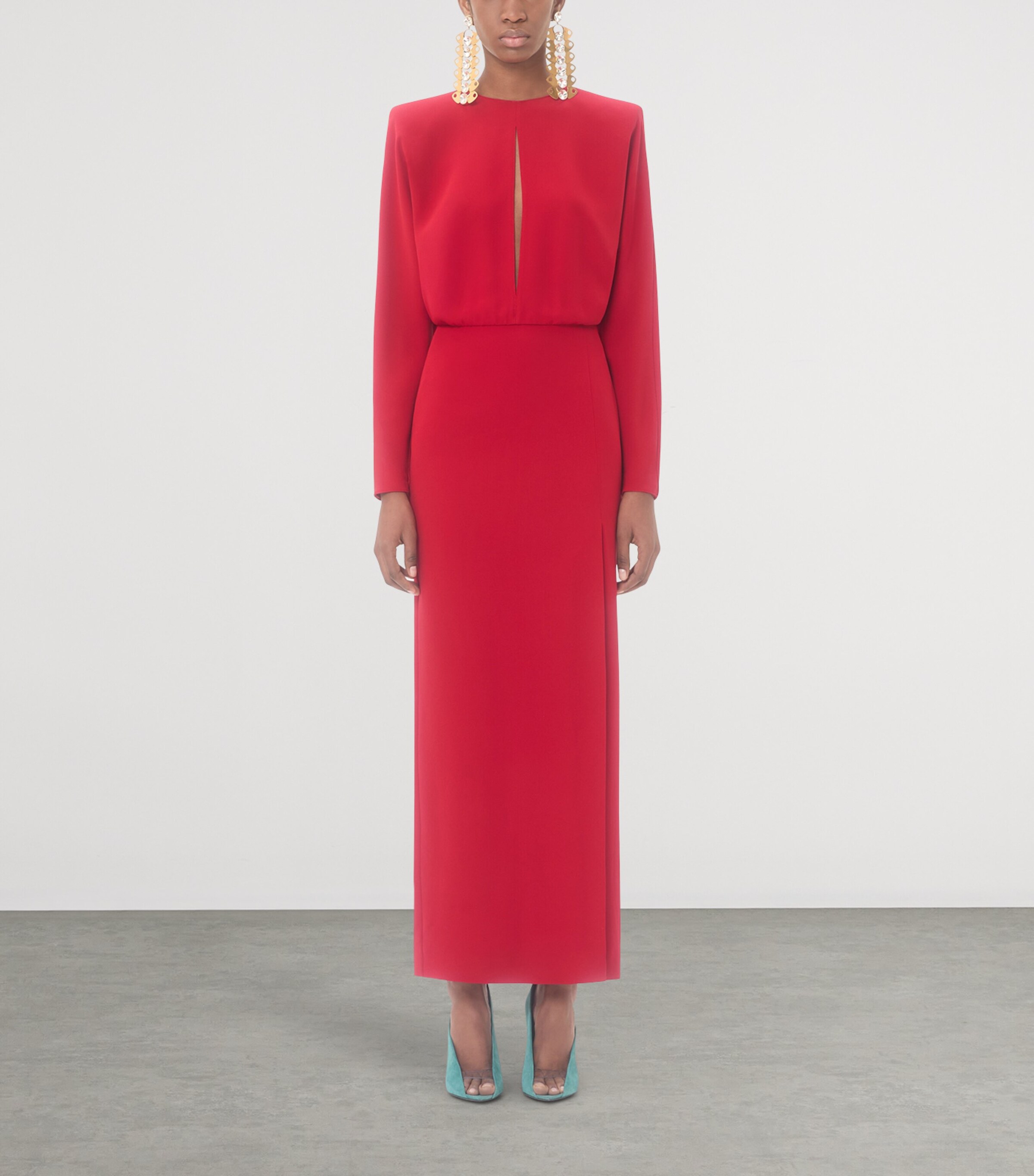 Valentino Womens Silk Slit Midi Dress Image 2