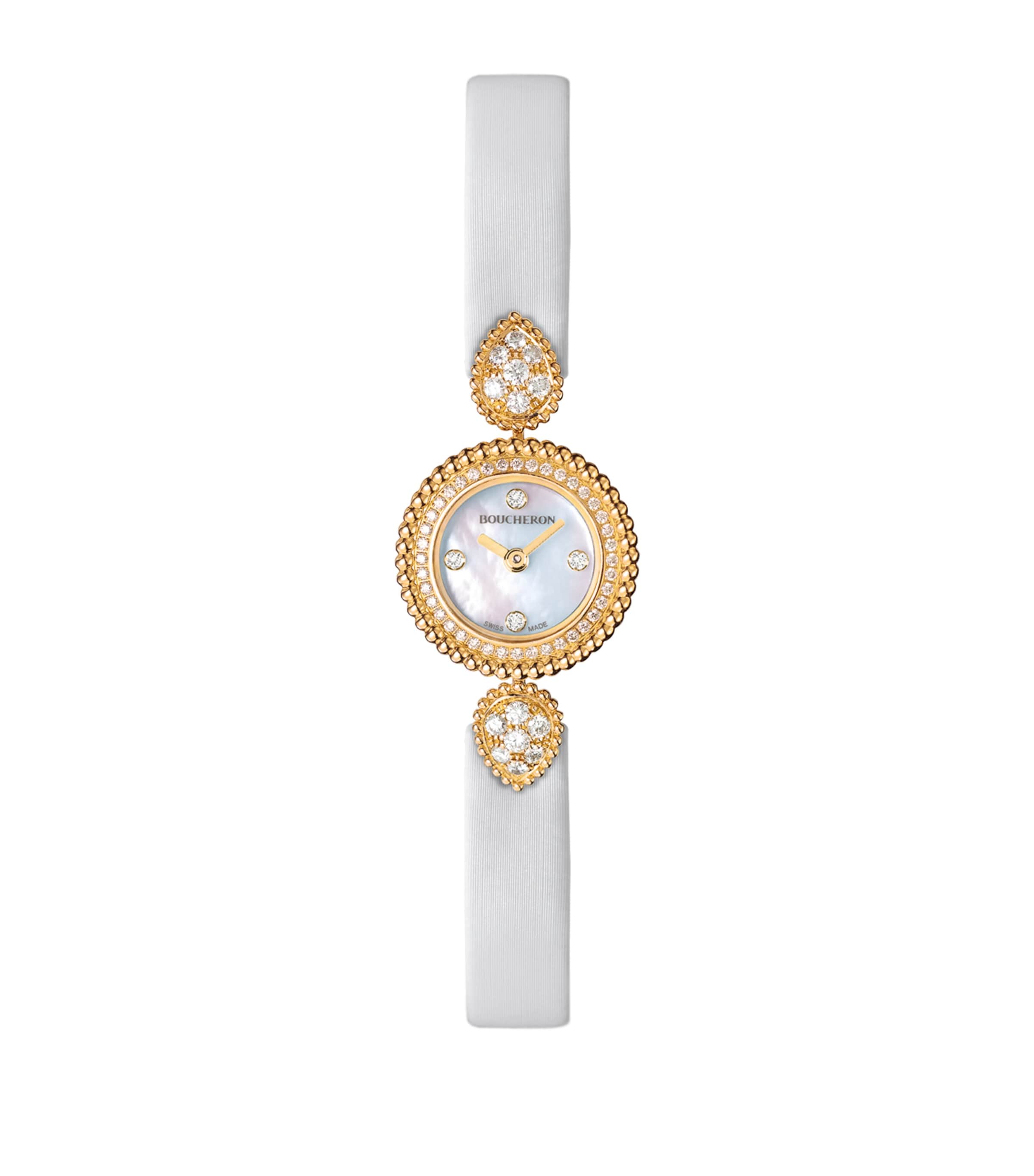 BOUCHERON YELLOW GOLD AND DIAMOND SERPENT BOHÈME WATCH