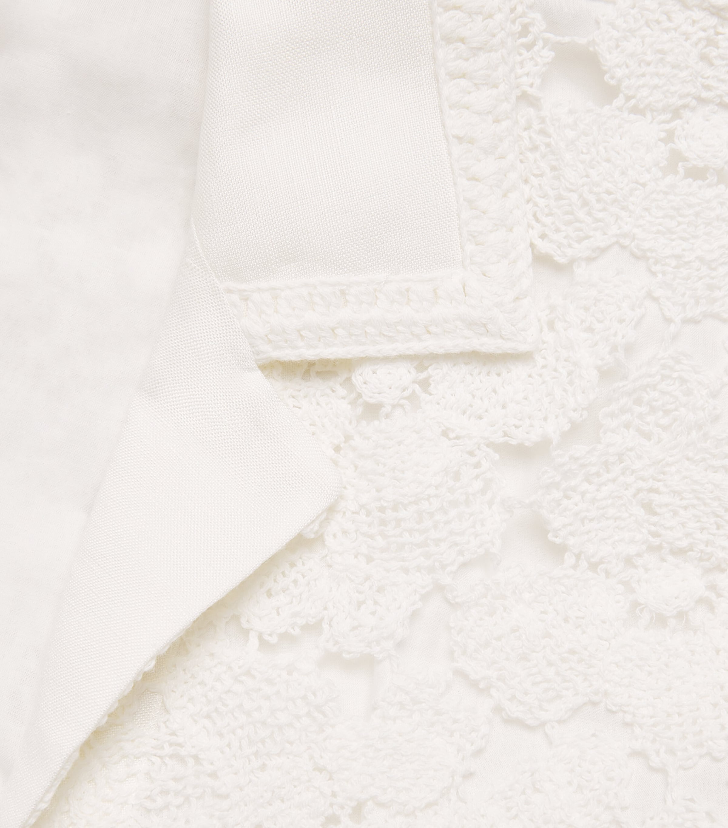Simkhai Womens Lace Glenn Camp Shirt Ivory Image 6