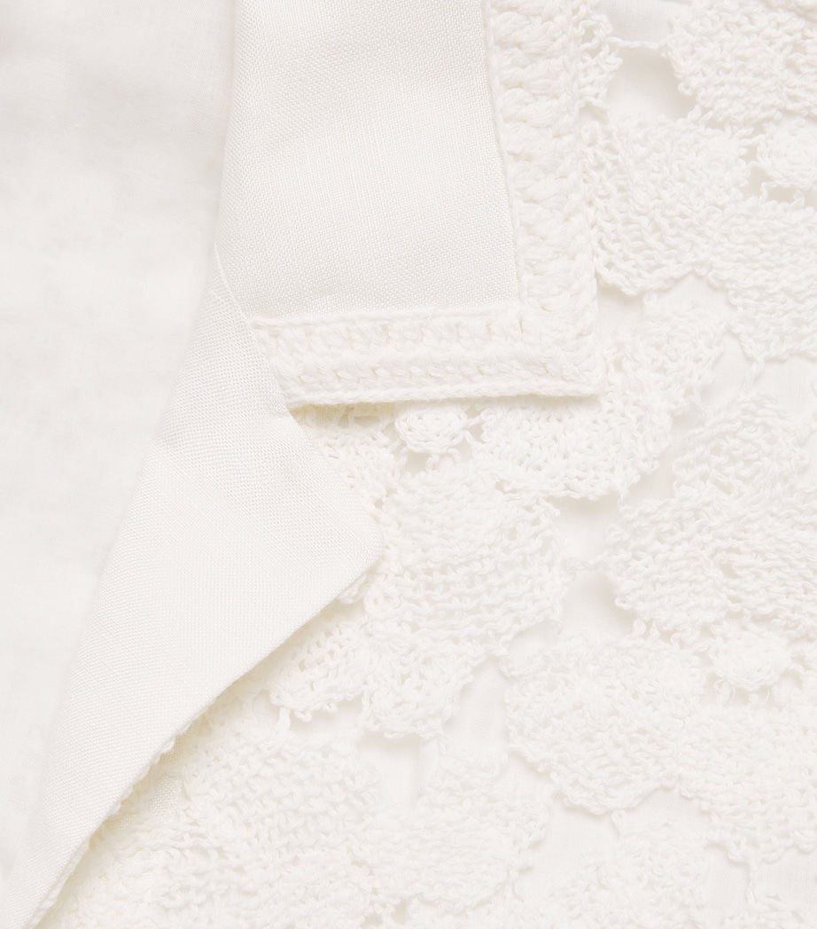 Simkhai Womens Lace Glenn Camp Shirt Ivory Image 6