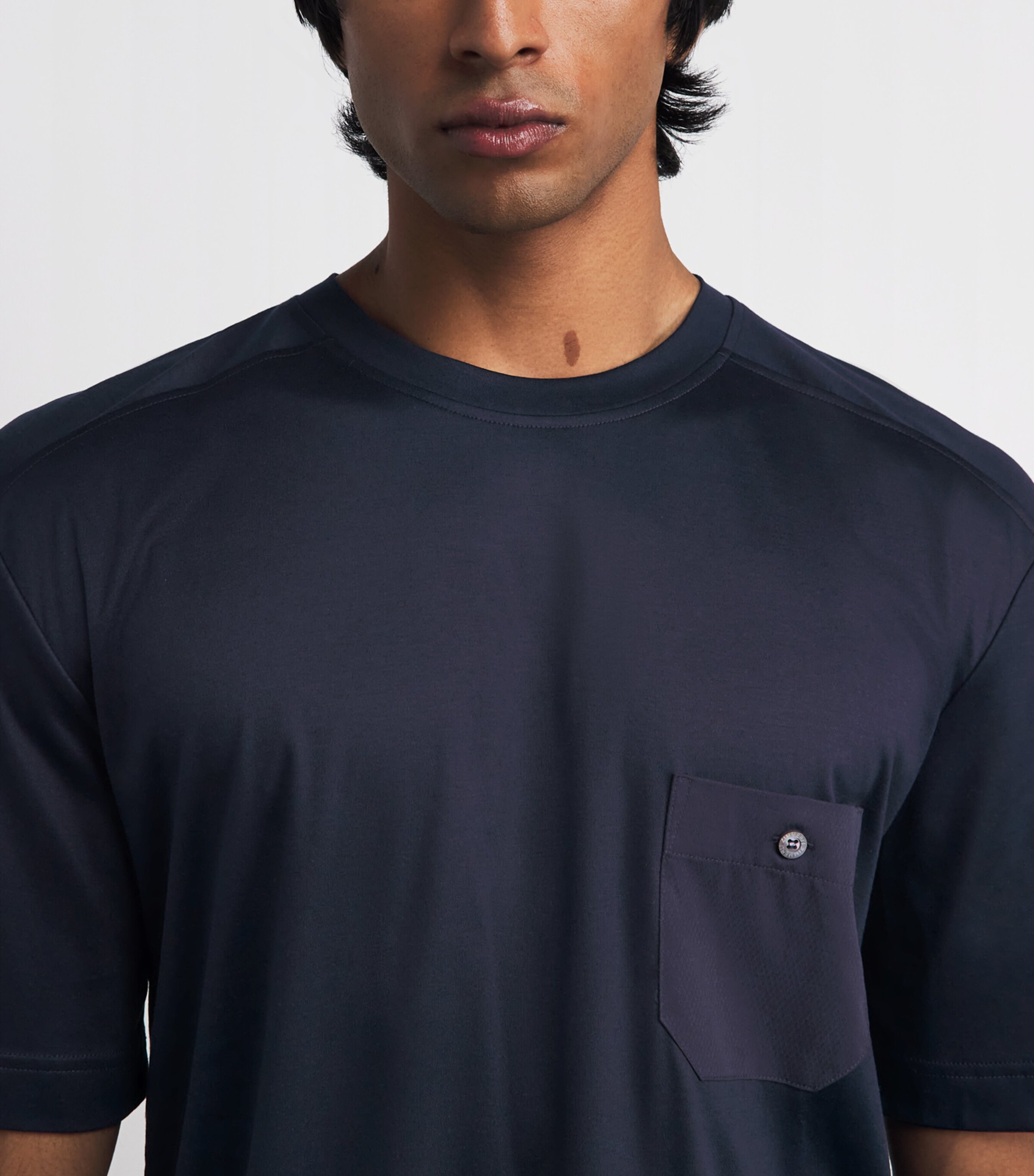 Zimmerli Mens Modern Lounge T-Shirt Midnight Image 8