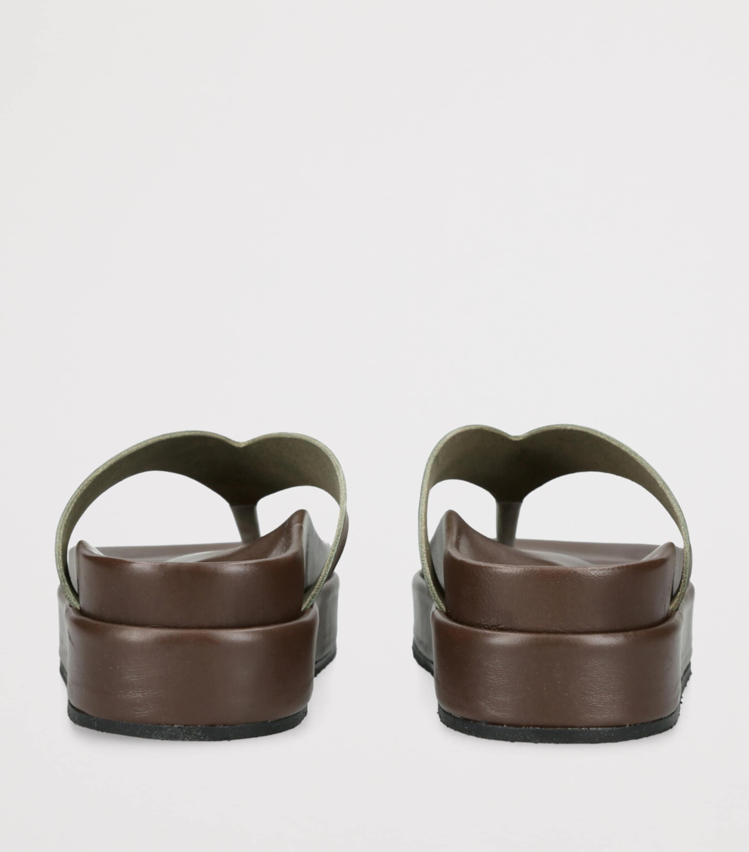 Leather Charys 2 Flatform Sandals 35 KHAKI Image 2