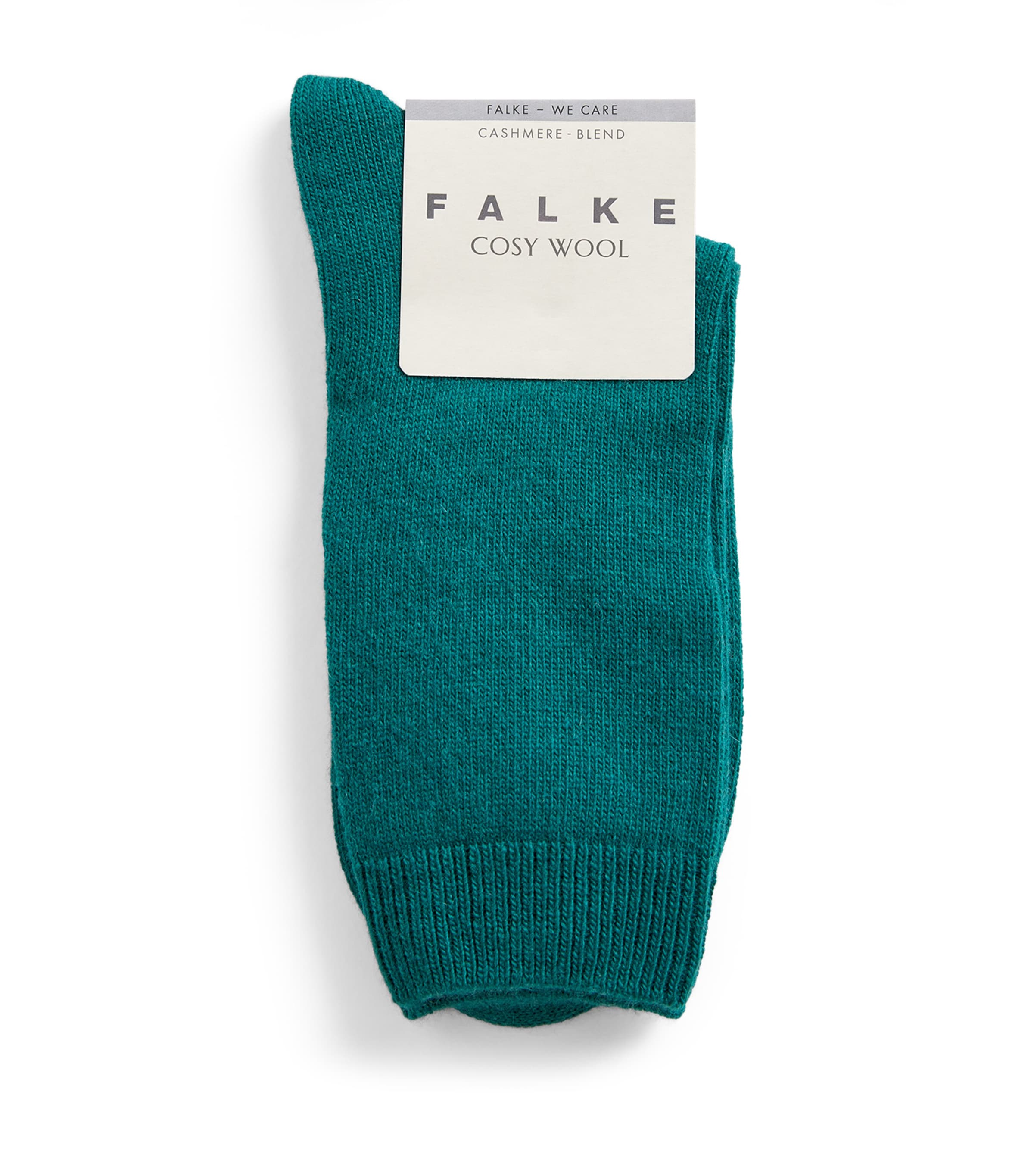 Falke Womens Mid-Calf Cosy Wool Socks Moss Image 1