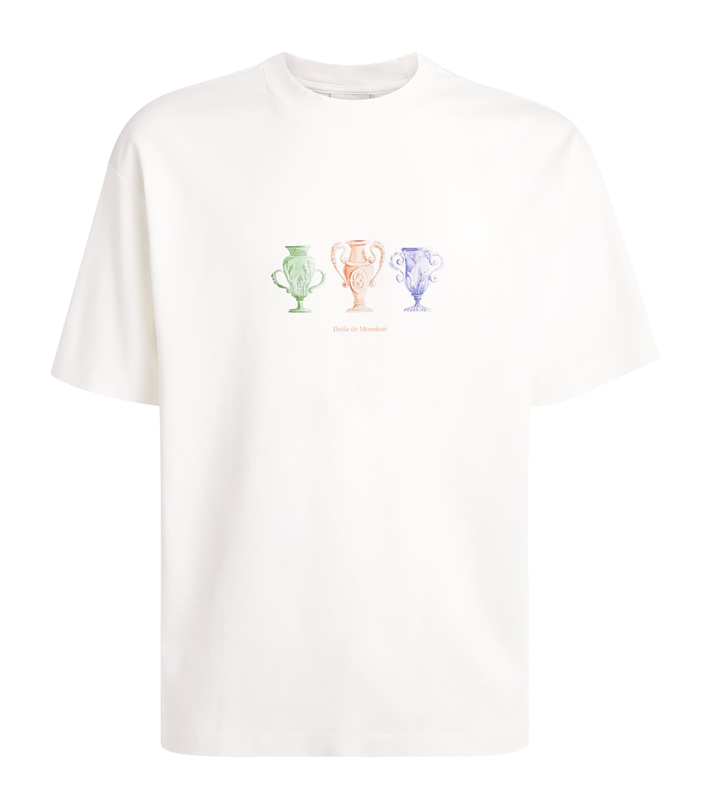 Drôle de Monsieur Cotton Signature T-Shirt Off White Image 1