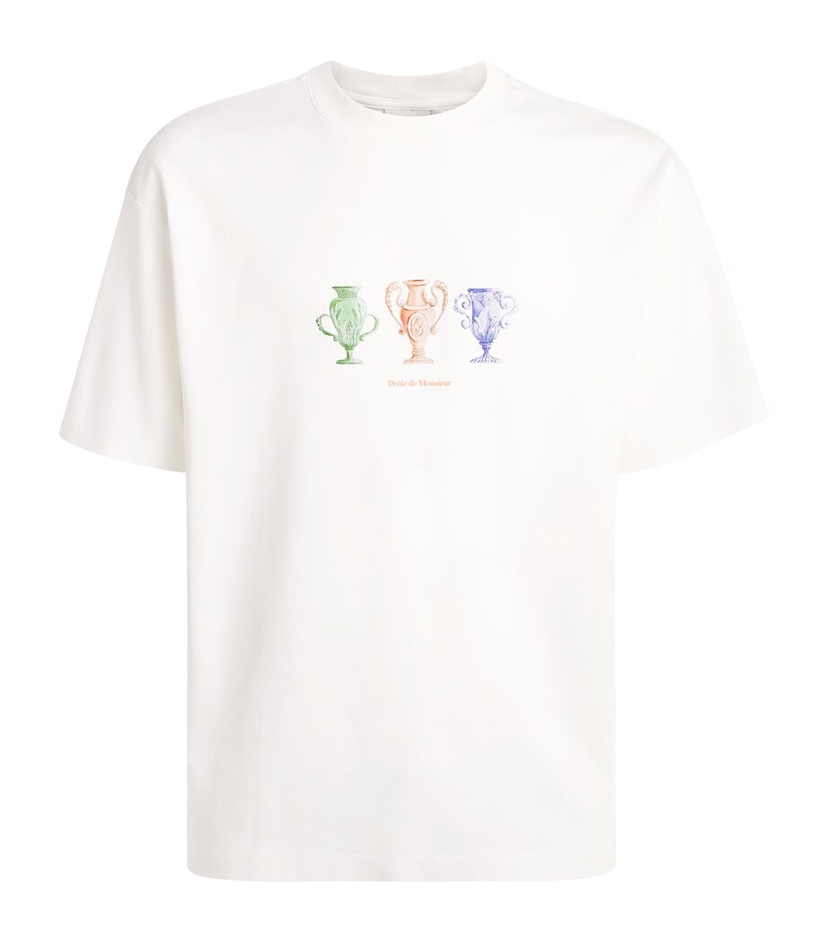 Drôle de Monsieur Cotton Signature T-Shirt Off White Image 1