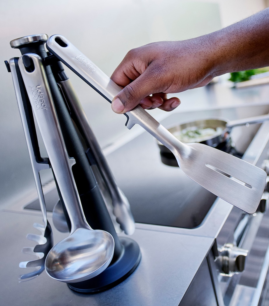 Joseph Joseph Elevate Excel 5-Piece Utensil Carousel Set Silver Image 11