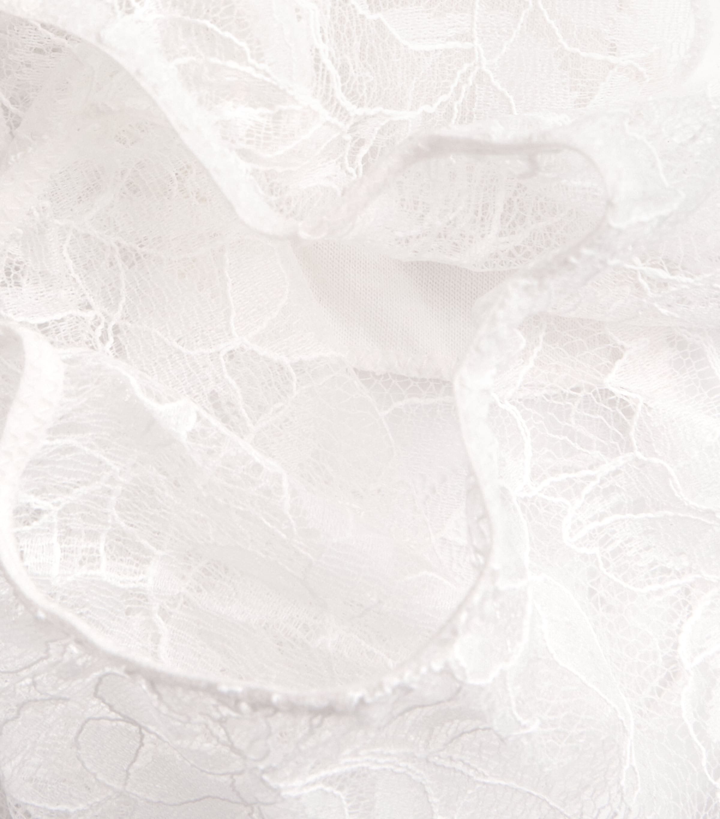 Fleur Du Mal Womens Lace Jasmine Flutter Thong Ivory Image 4