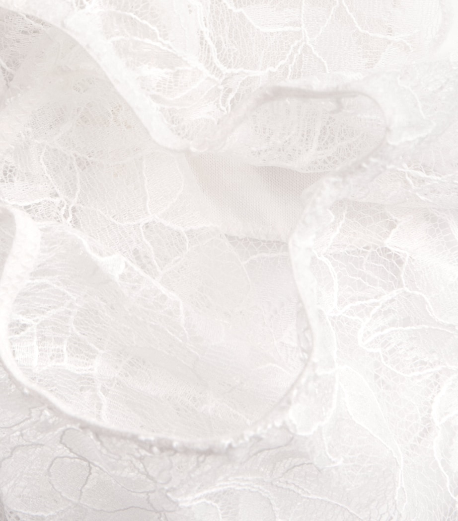 Fleur Du Mal Womens Lace Jasmine Flutter Thong Ivory Image 4