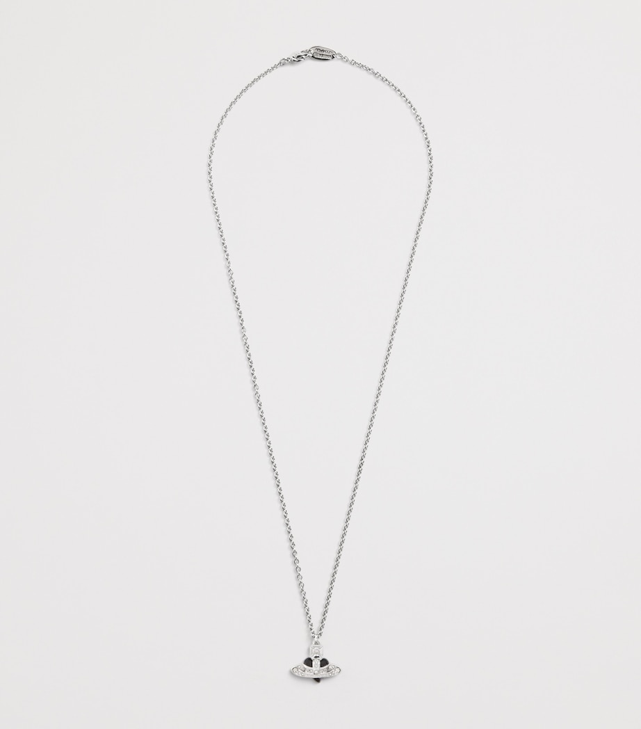 Vivienne Westwood Diamante Heart Necklace Ruthenium/pltnm Image 3