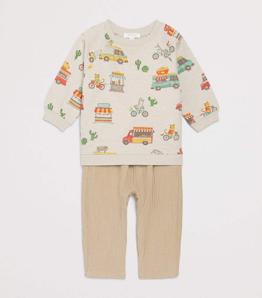 Purebaby Organic Cotton Crinkled Trousers (0-12 Months) Burto Image 3