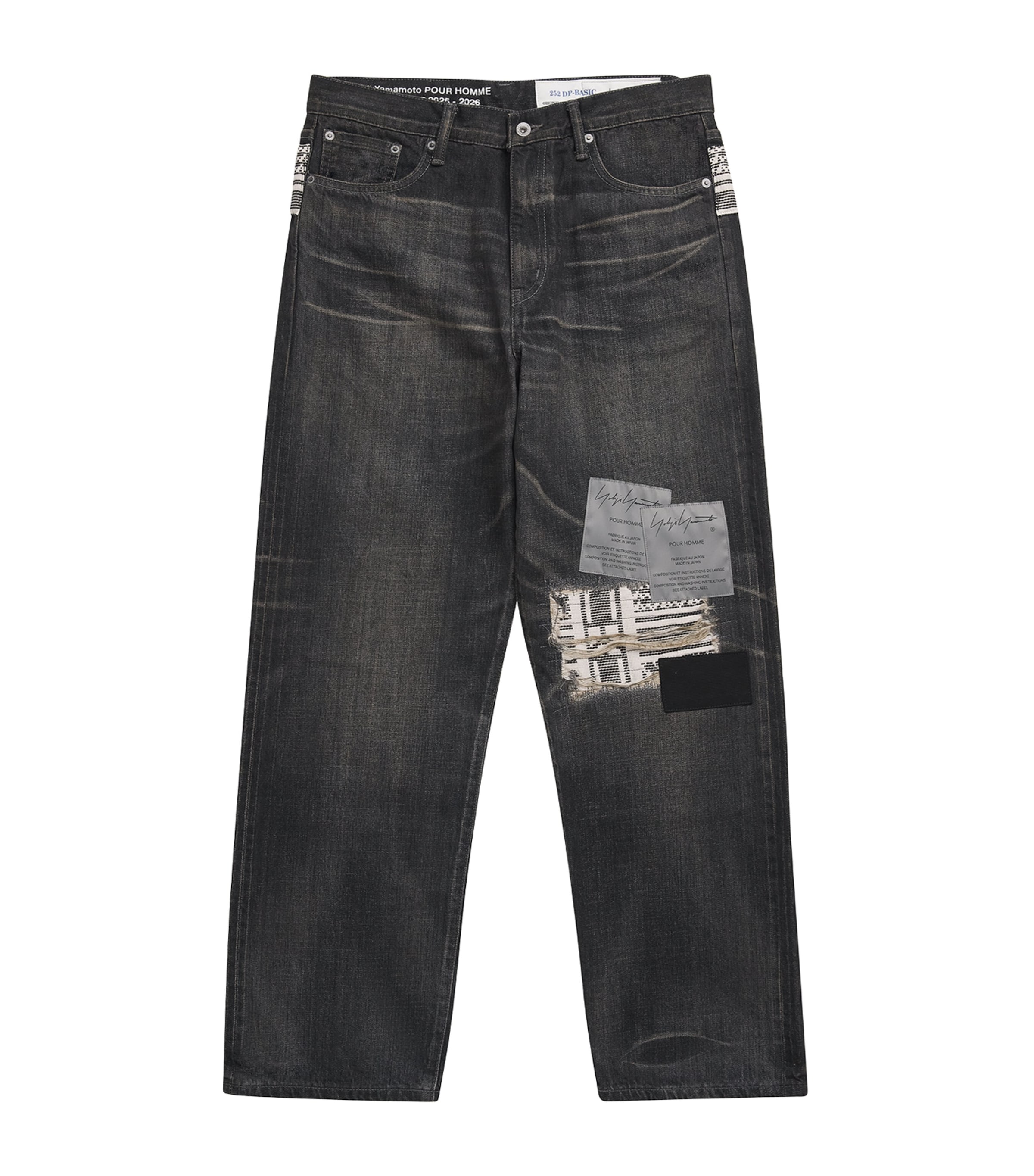Yohji Yamamoto Mens x Neighborhood Savage Straight Jeans Black Image 1