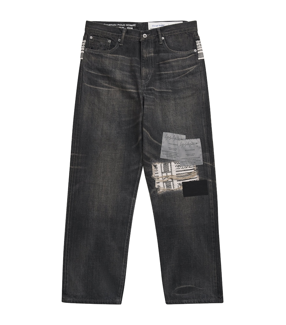 Yohji Yamamoto Mens x Neighborhood Savage Straight Jeans Black Image 1