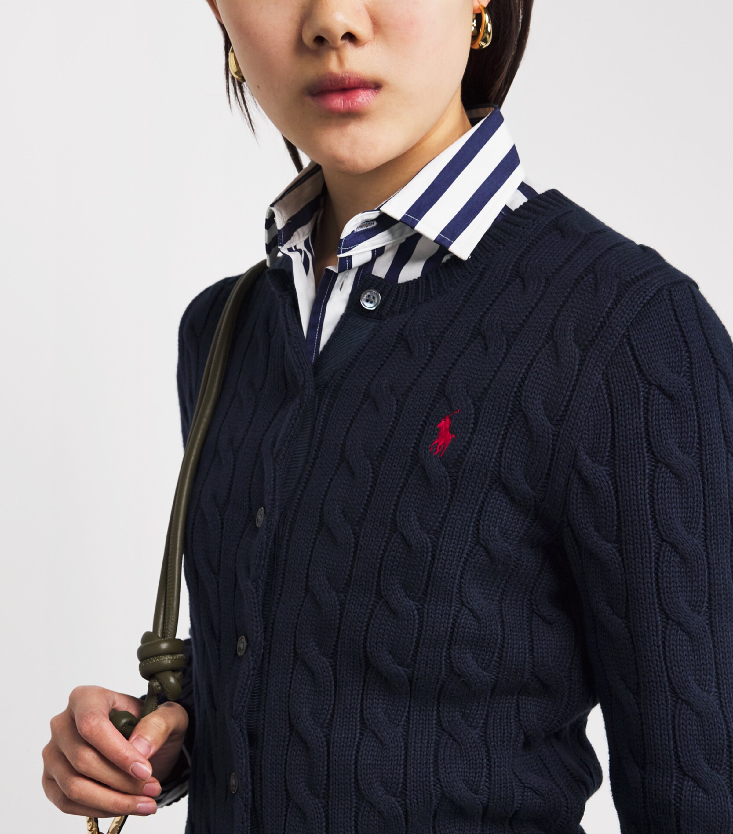 Cotton Cable-Knit Cardigan HUNTER NAVY Image 6