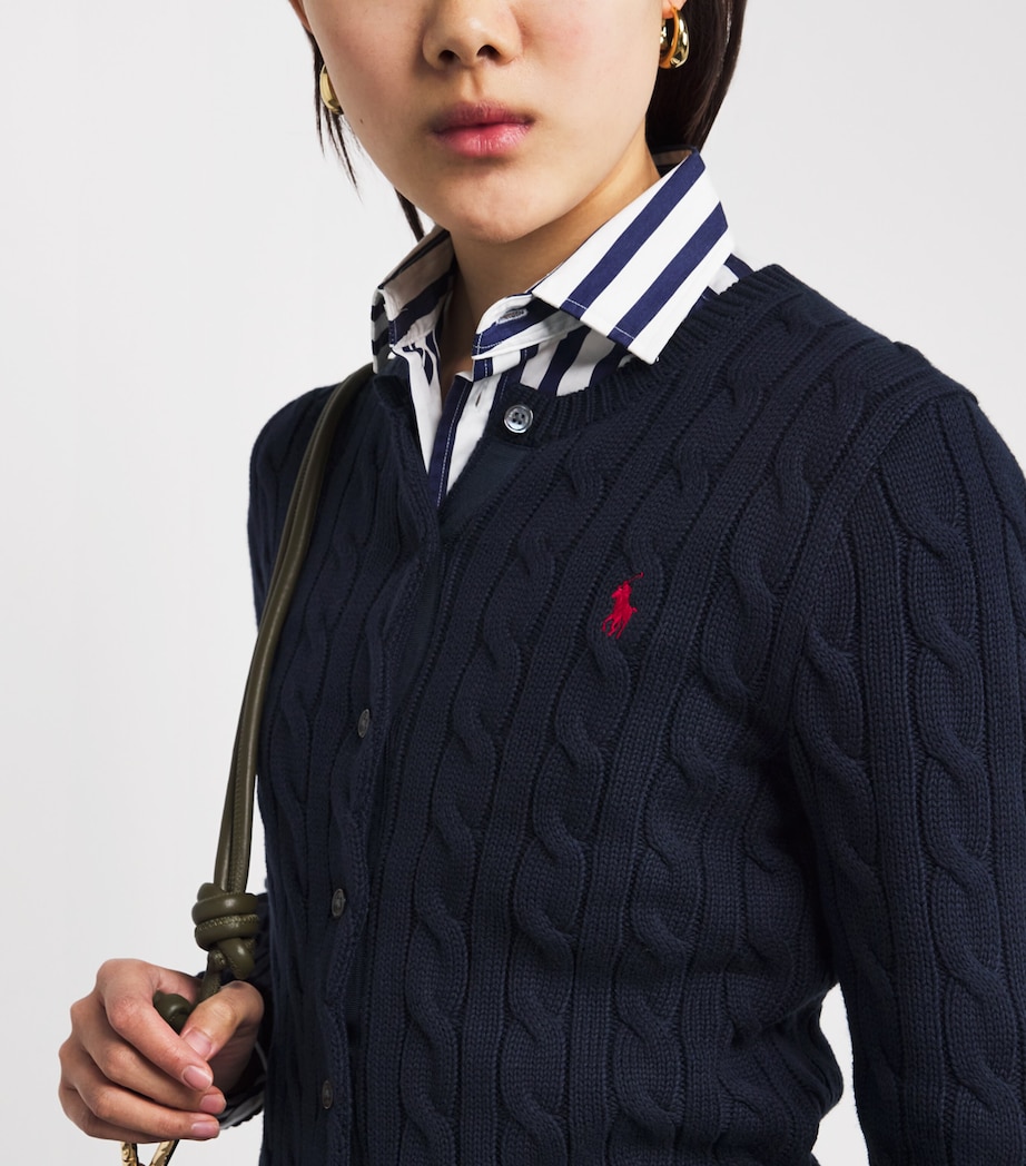 Cotton Cable-Knit Cardigan HUNTER NAVY Image 6