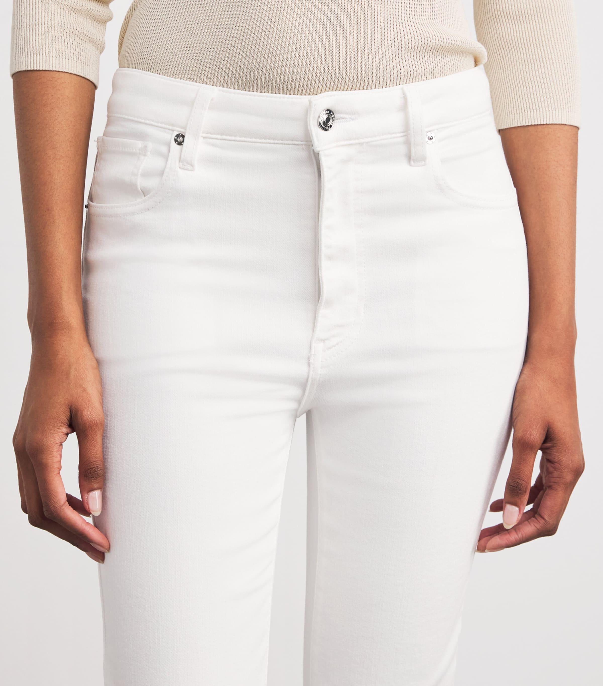 The Reboot Crop Bootcut Jeans WHITE Image 6