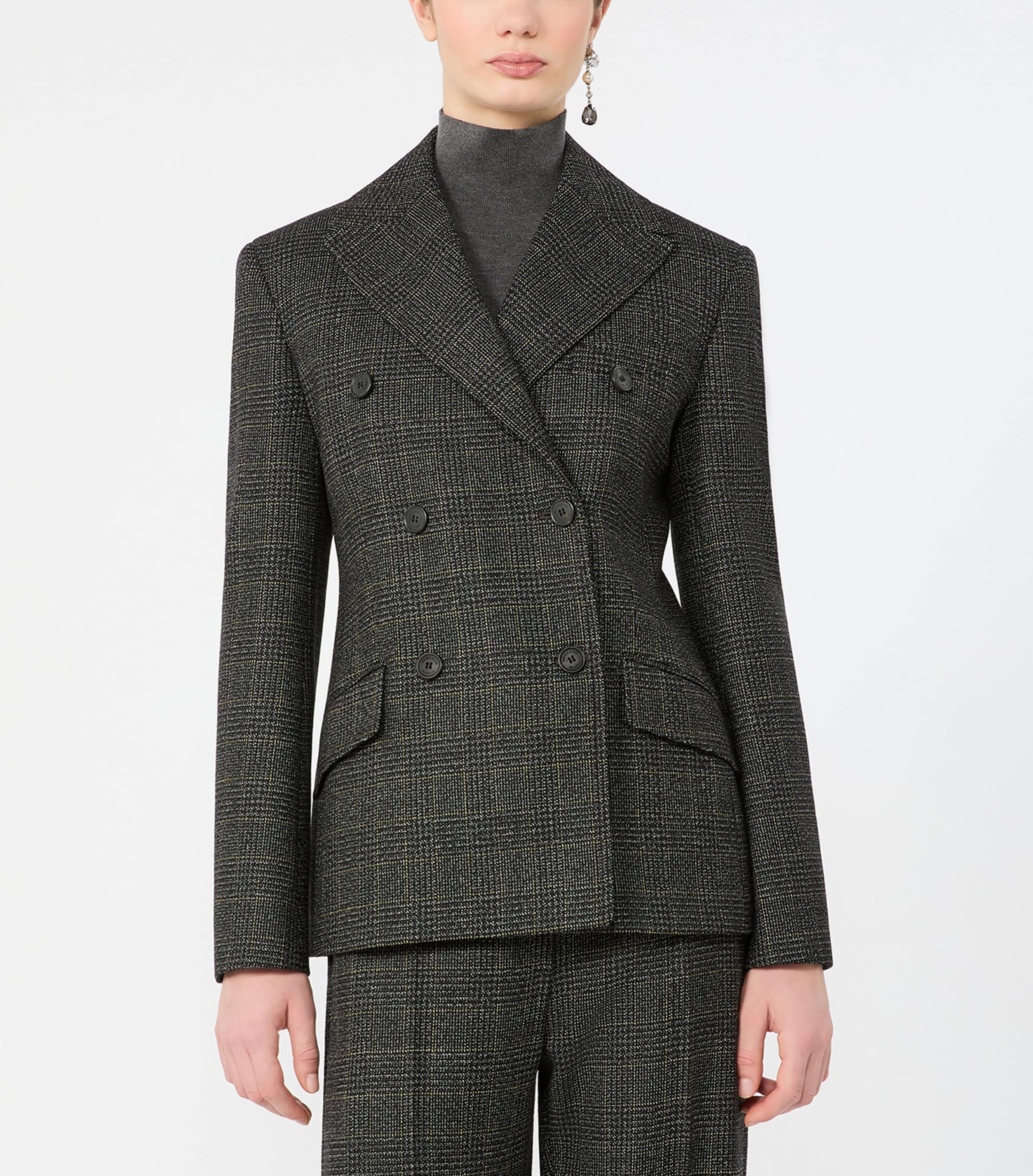 Weekend Max Mara Womens Virgin Wool Blazer Dark Grey Image 3
