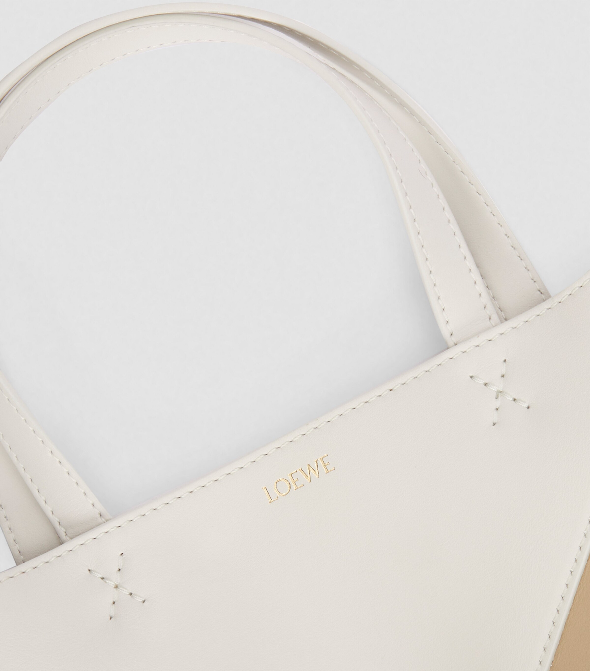 LOEWE White Mini Leather Puzzle Fold Tote Bag | Harrods US