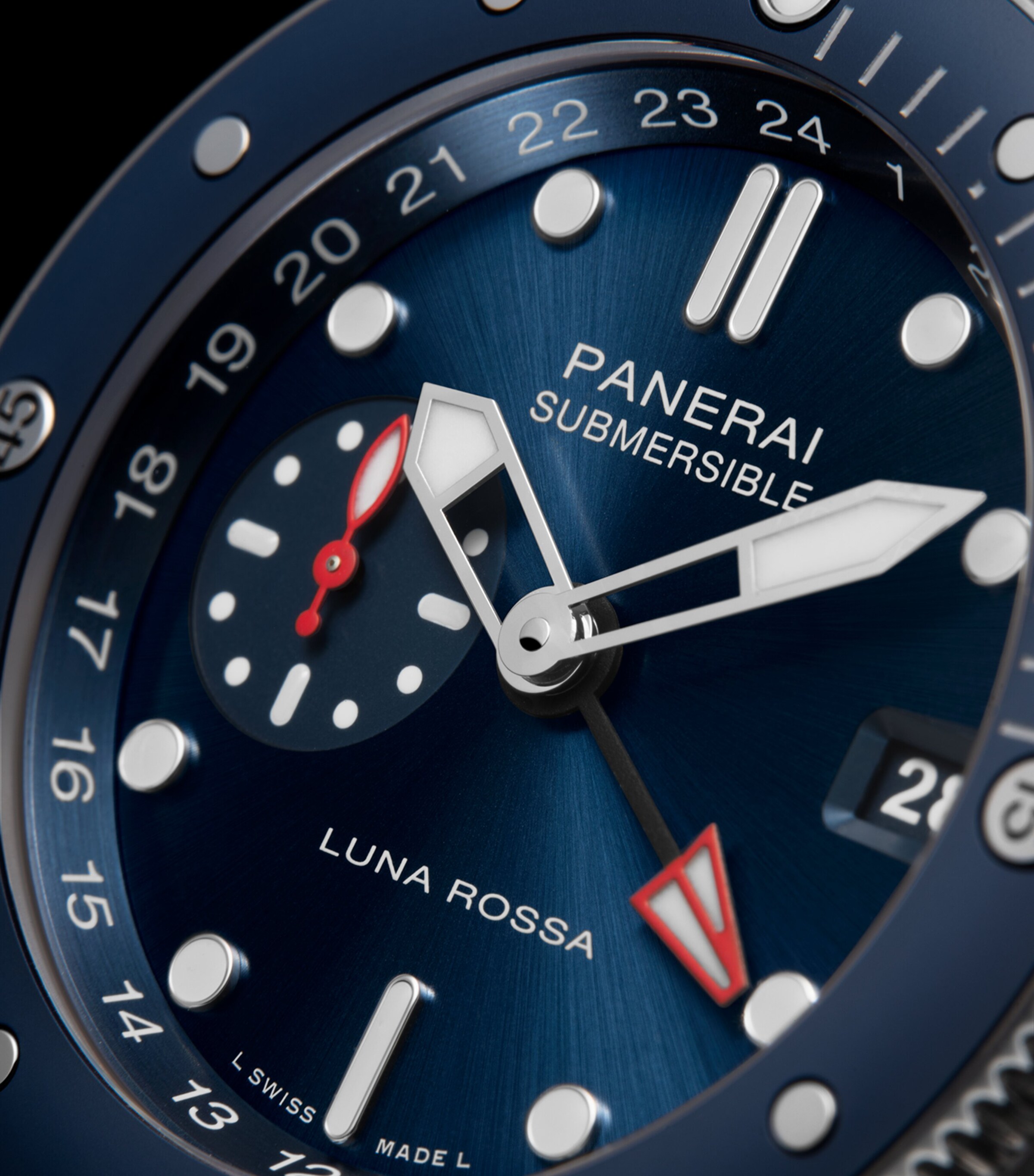 Panerai Titanium Submersible GMT Luna Rossa Titanio Watch 42mm Blue Image 2