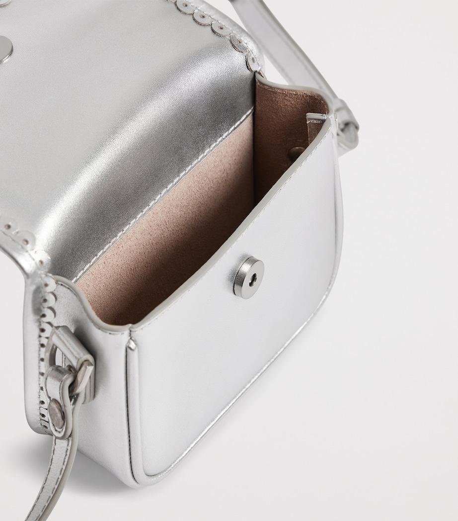 Bonpoint Metallic Leather Lani Shoulder Bag Argent Image 4