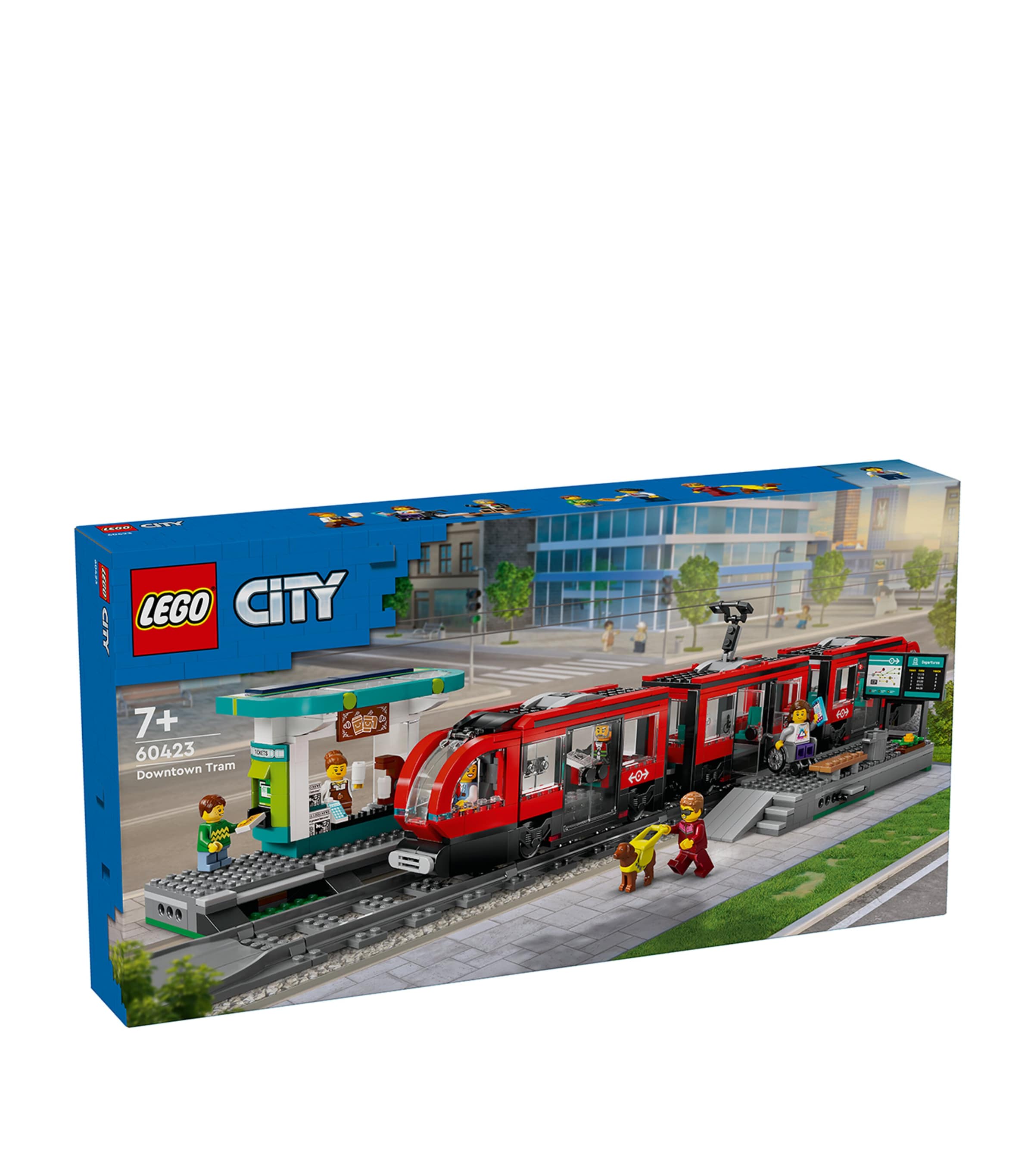 Lego City Downtown Tram and Station Building Toy Set 60423 Image 1