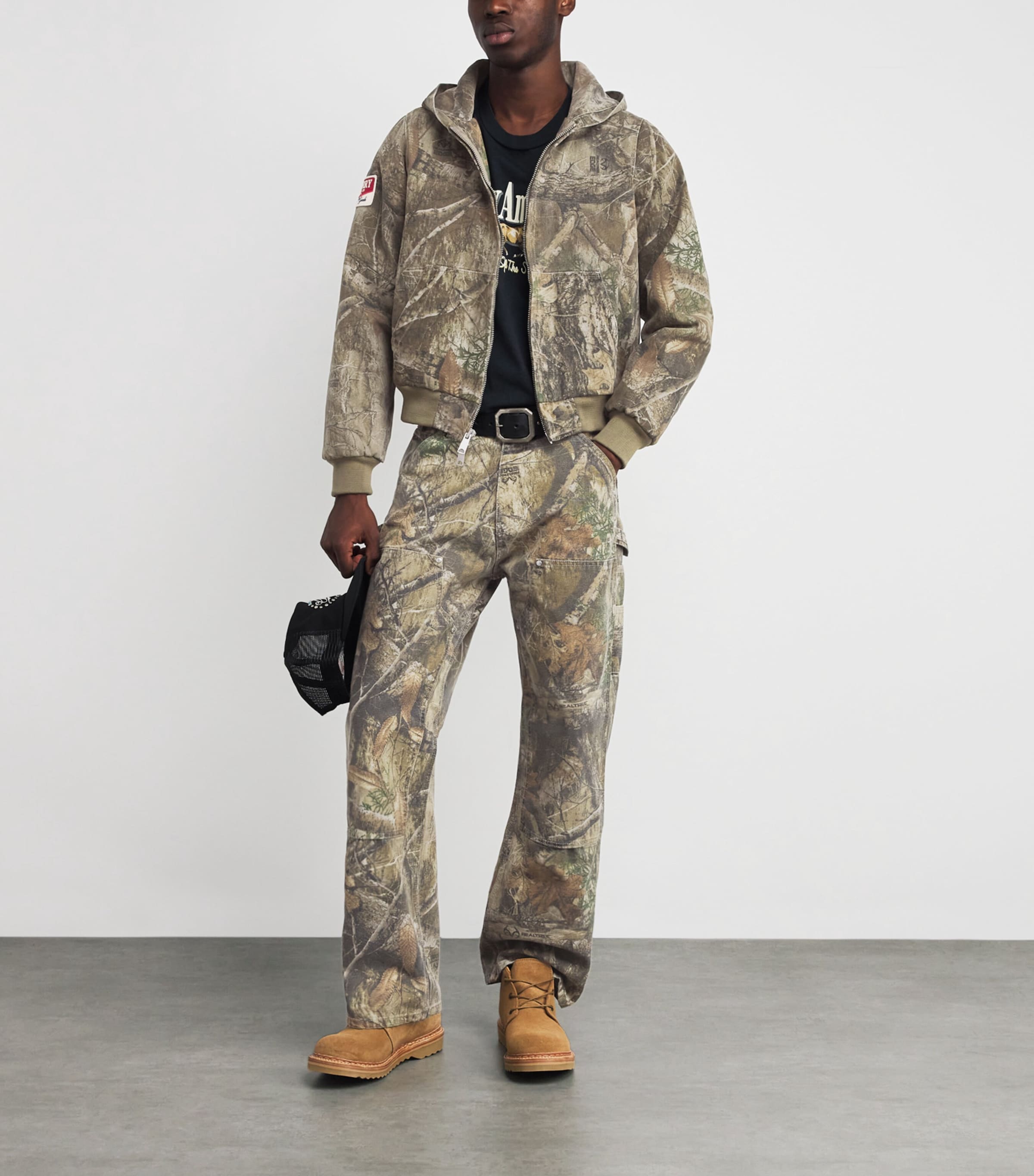 Realtree Camouflage Double-Knee Carpenter Trousers MOSSY OAK STONE Image 2