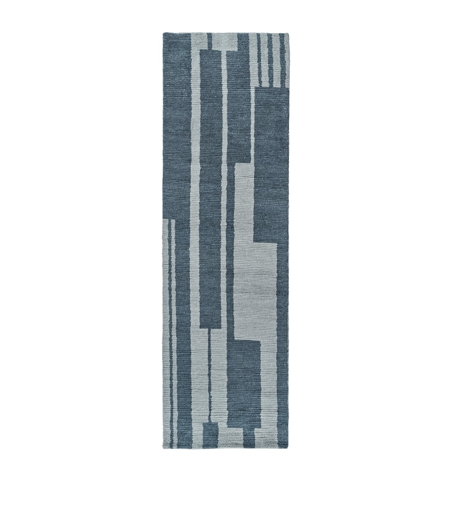 The Rug Company x Paul Smith Raster Rug (3.05m x 0.84m) Blue Image 1