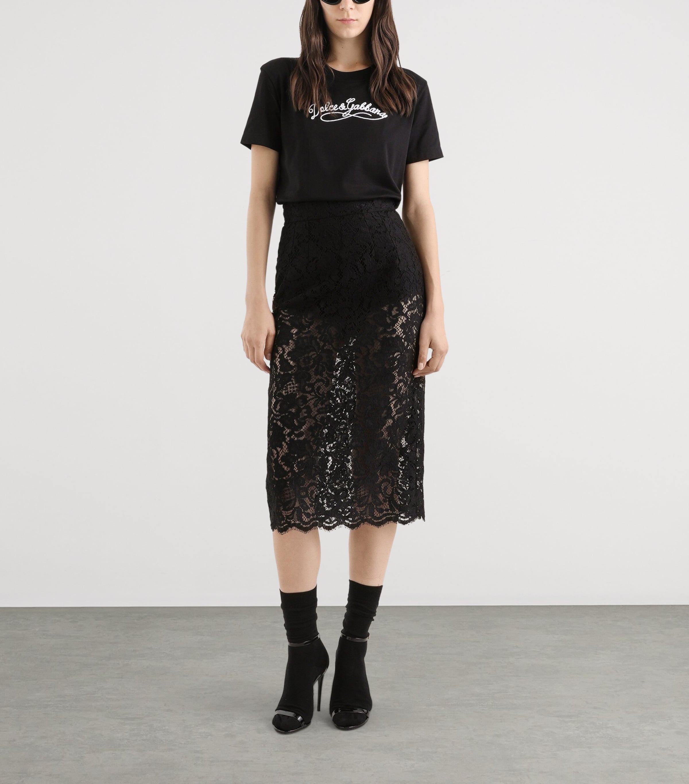 Cotton Embroidered Logo T-Shirt N0000-BLAC Image 2