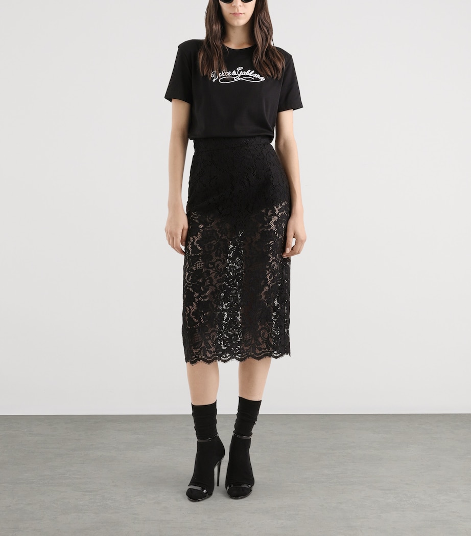 Cotton Embroidered Logo T-Shirt N0000-BLAC Image 2