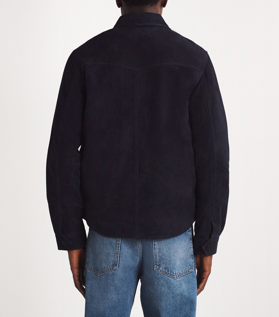 Goat Suede Overshirt DARK NAVY Image 4