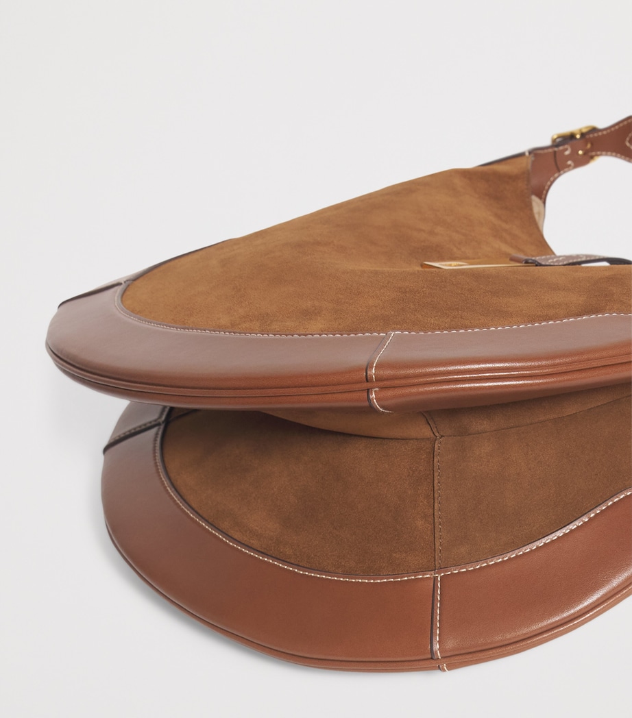 Medium Suede ID Shoulder Bag CINNAMON/CUOIO Image 6