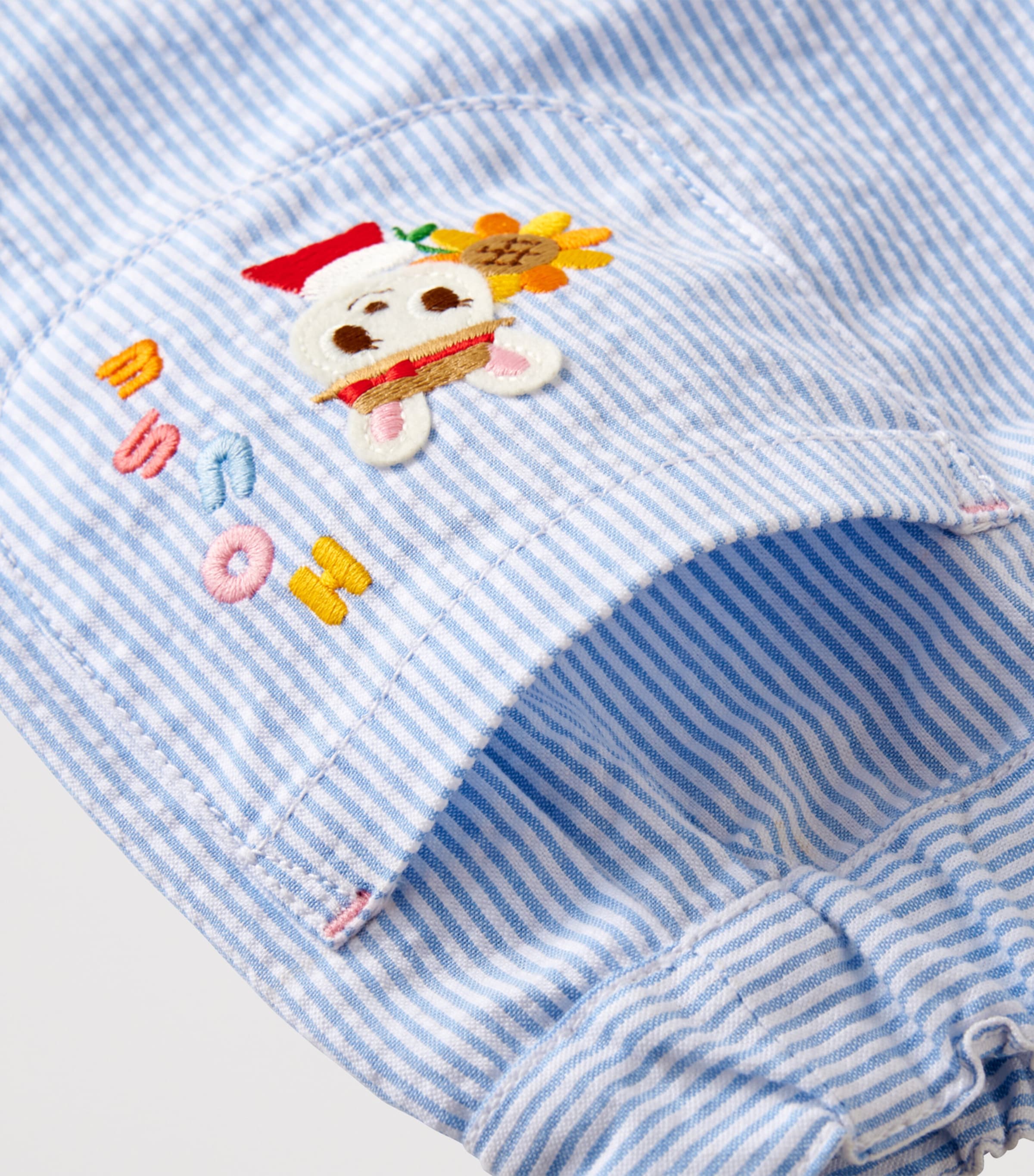 Miki House Cotton Stripe Usako Shorts (2-9 Years) Image 3