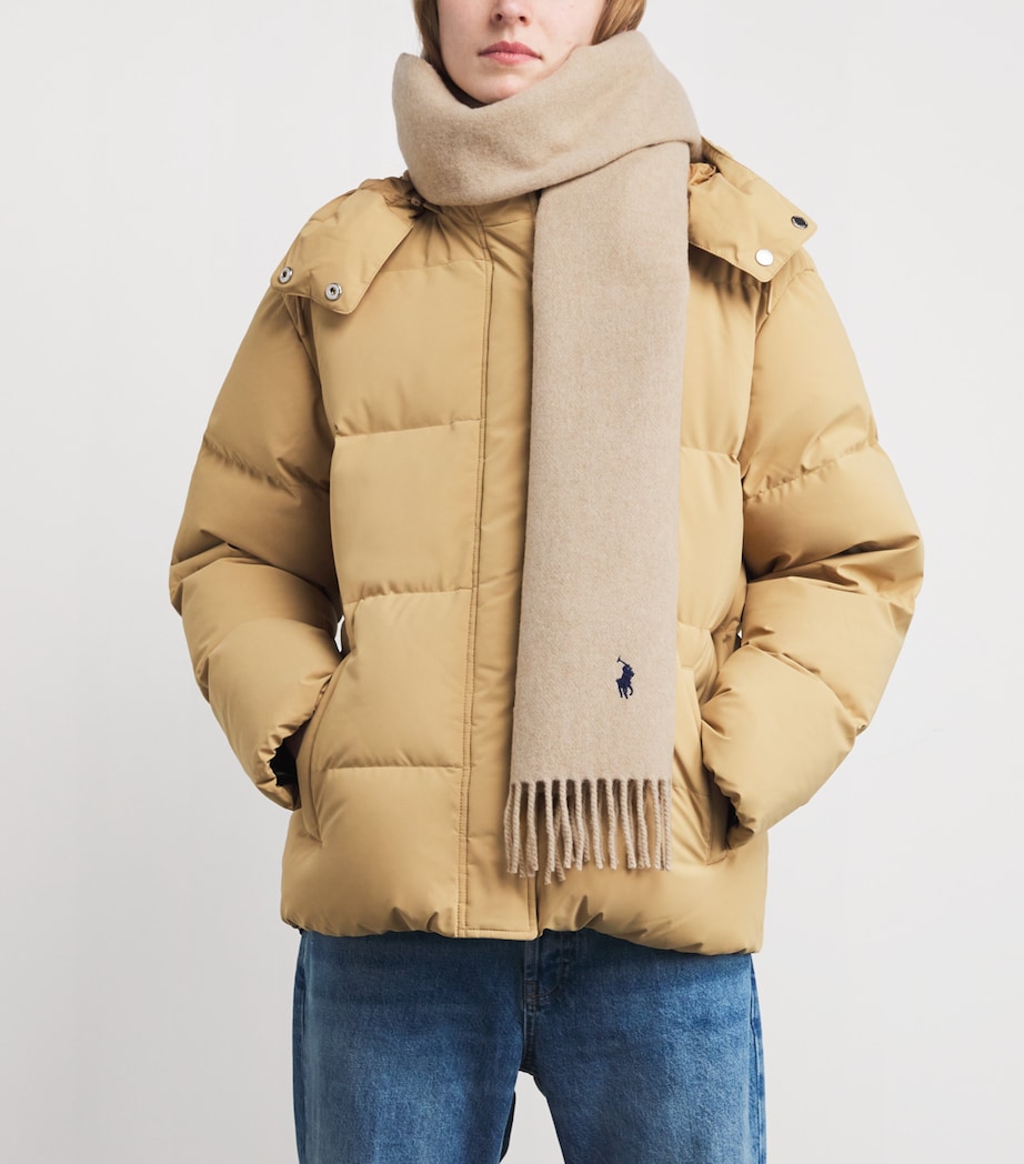 Wool Polo Pony Scarf BEIGE Image 2