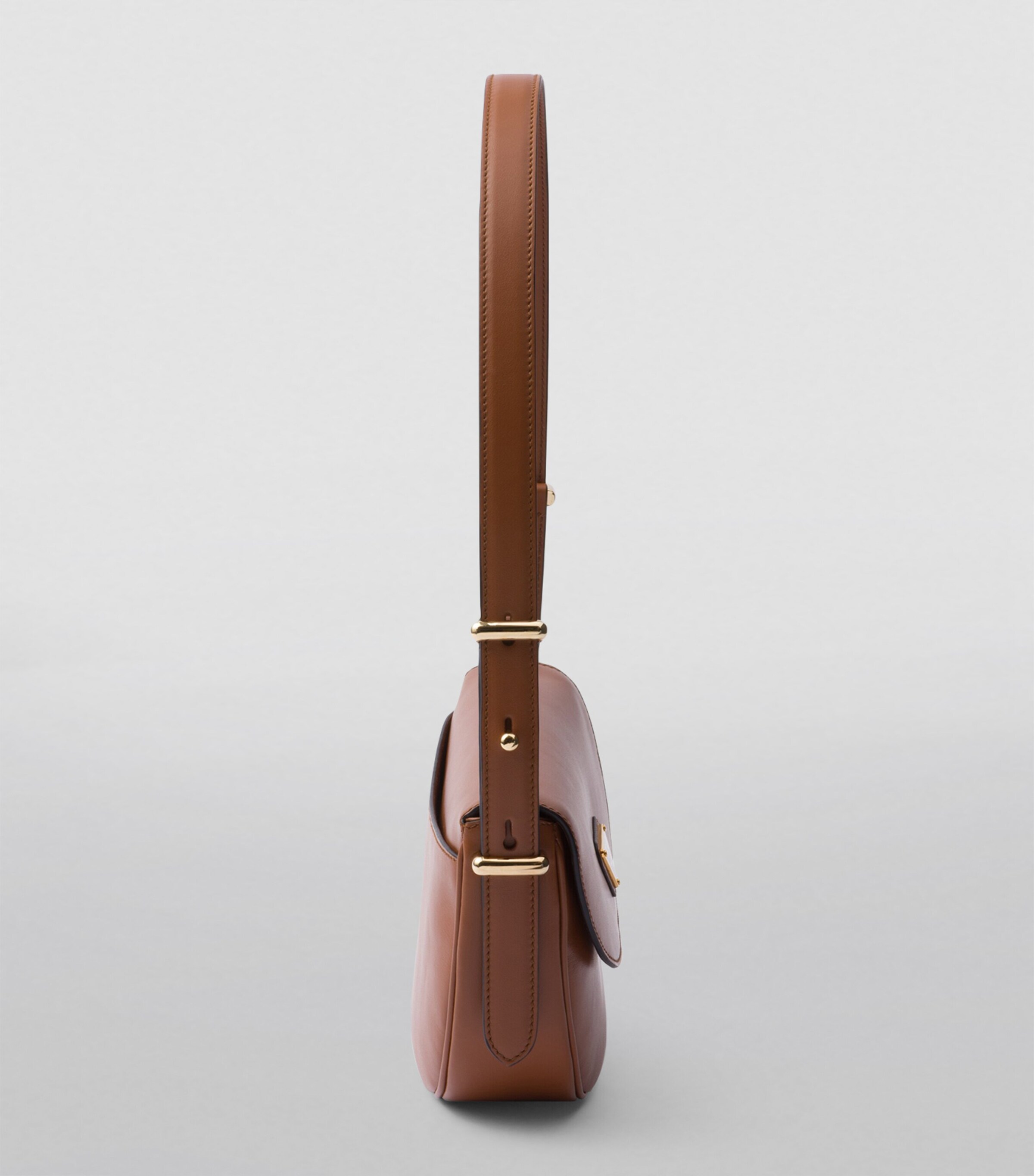 Leather Arqué Flap Shoulder Bag F0XUG Image 5