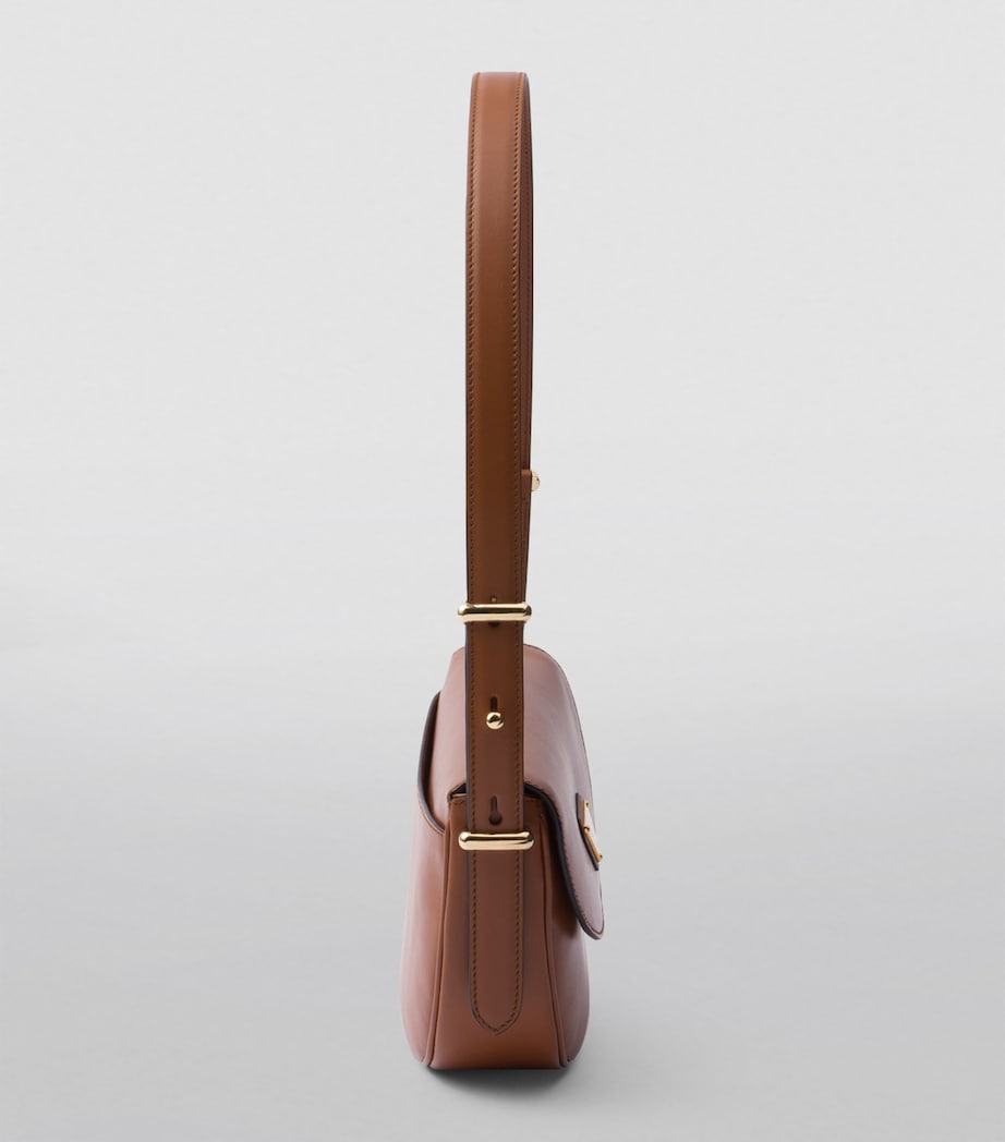 Leather Arqué Flap Shoulder Bag F0XUG Image 5