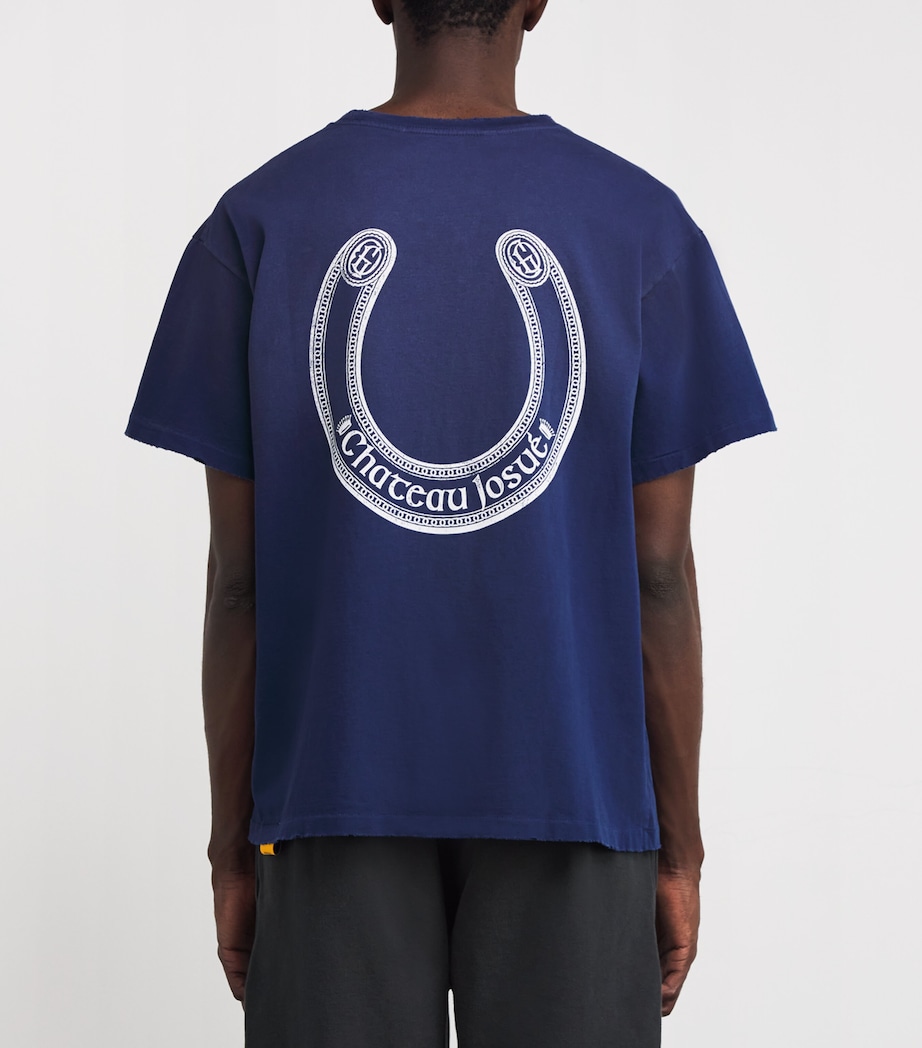 Cotton Chateau Ranch T-Shirt NAVY Image 4