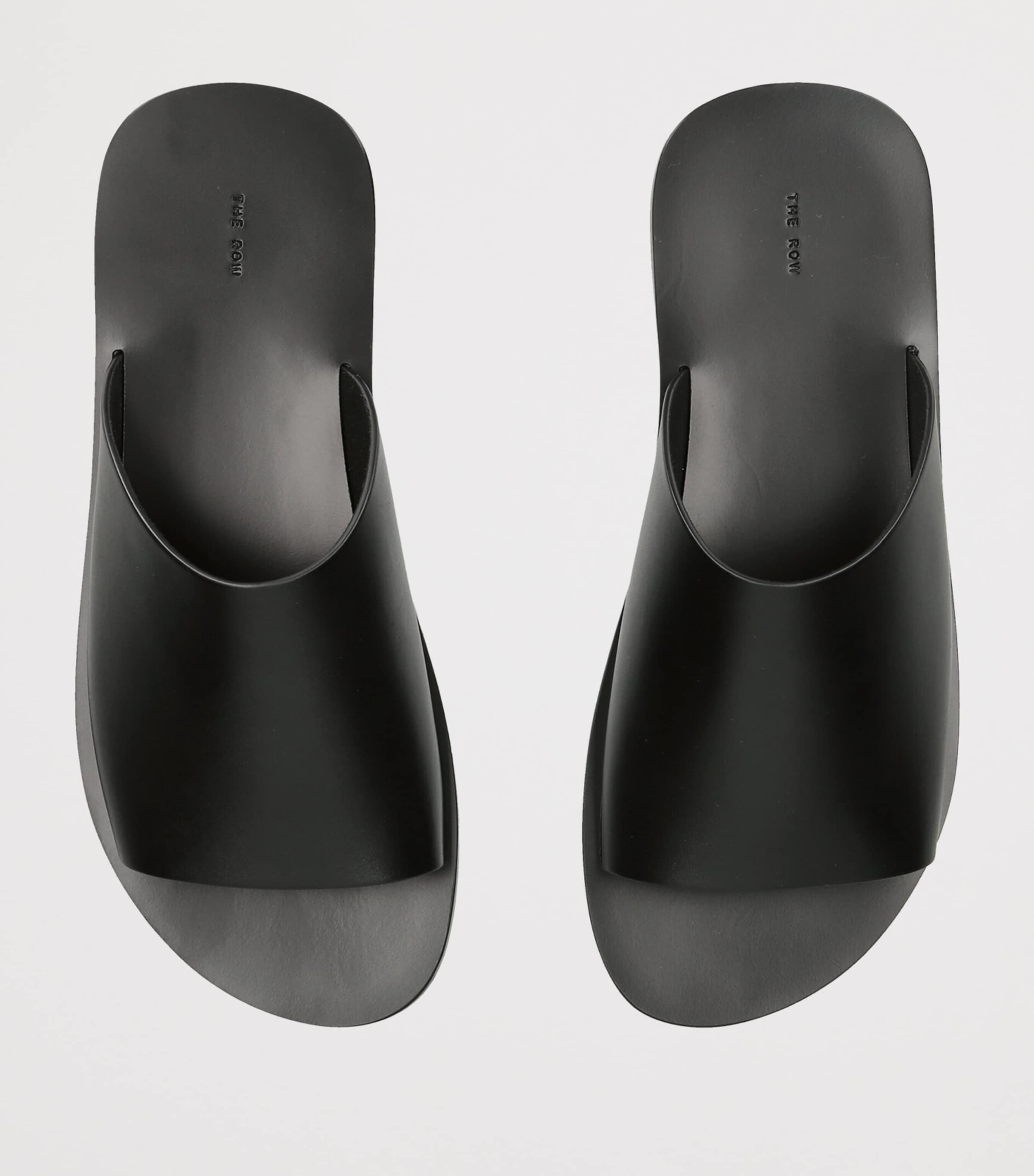 The Row Hugh Suede Slides Black Image 4
