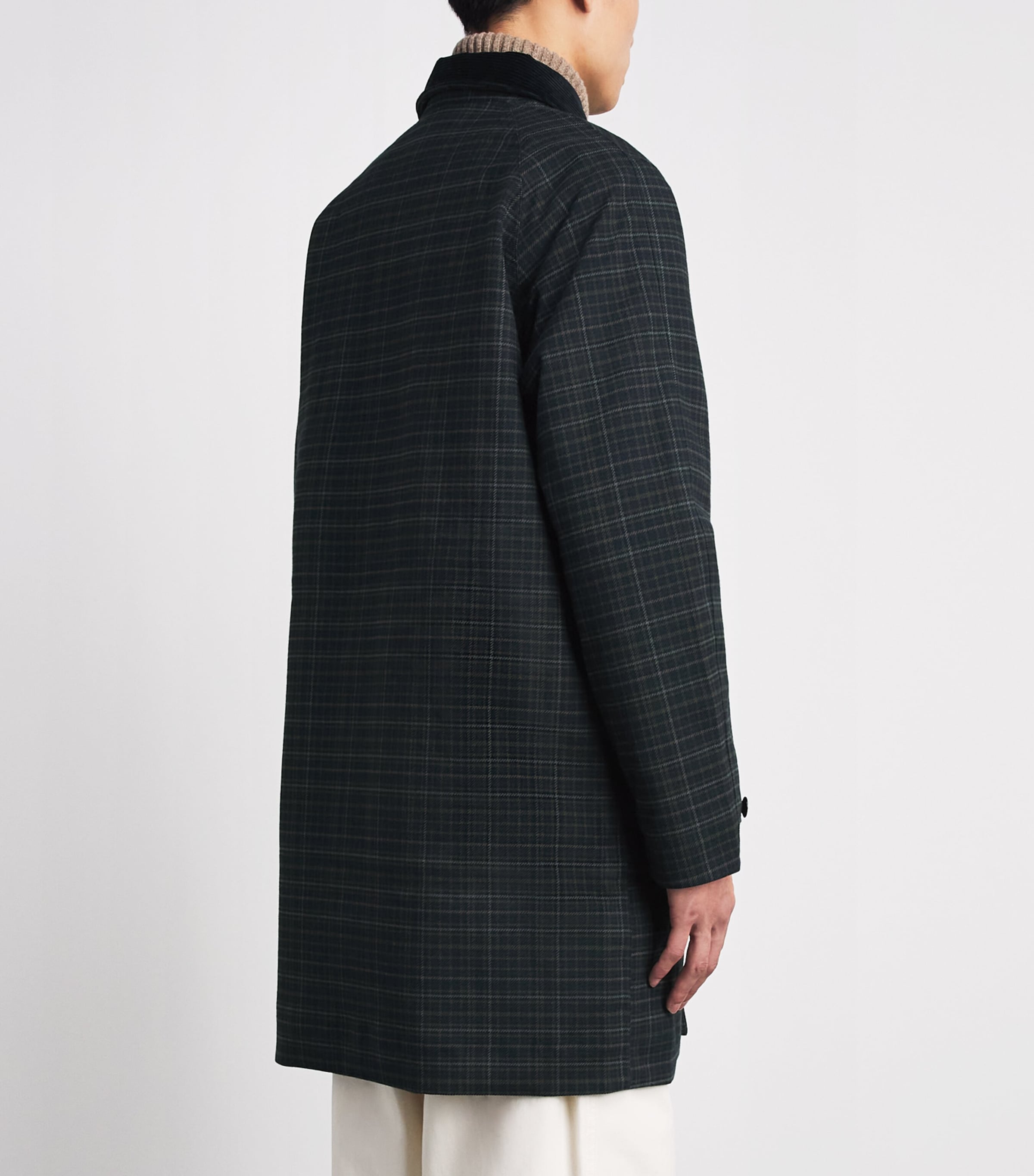 Barbour Mens Winter Lorden Waterproof Coat Shadow Heritage Chck Image 5